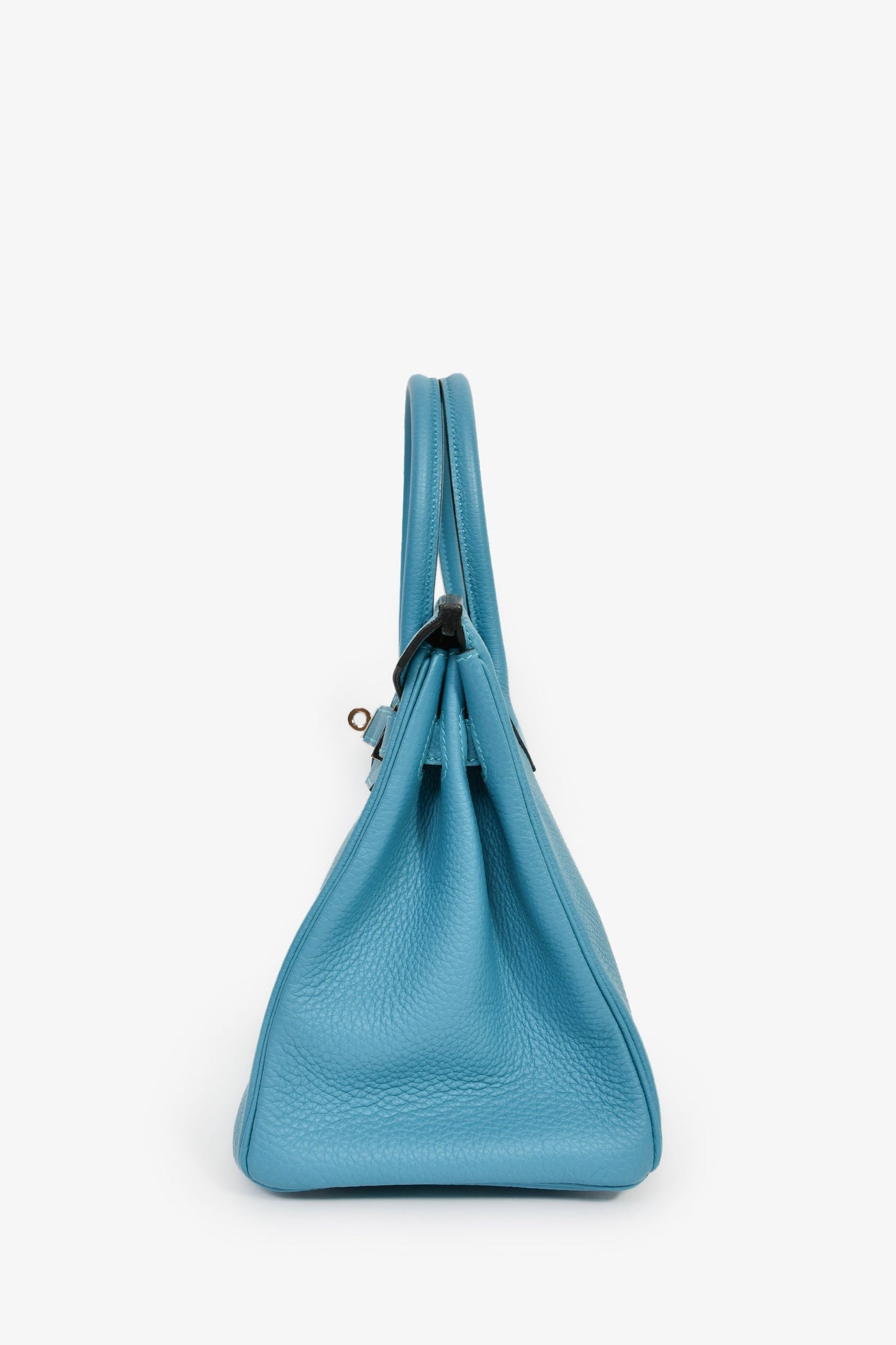 Hermès 2014 Bleu Colvert Togo Leather Retourne Birkin 30 PHW