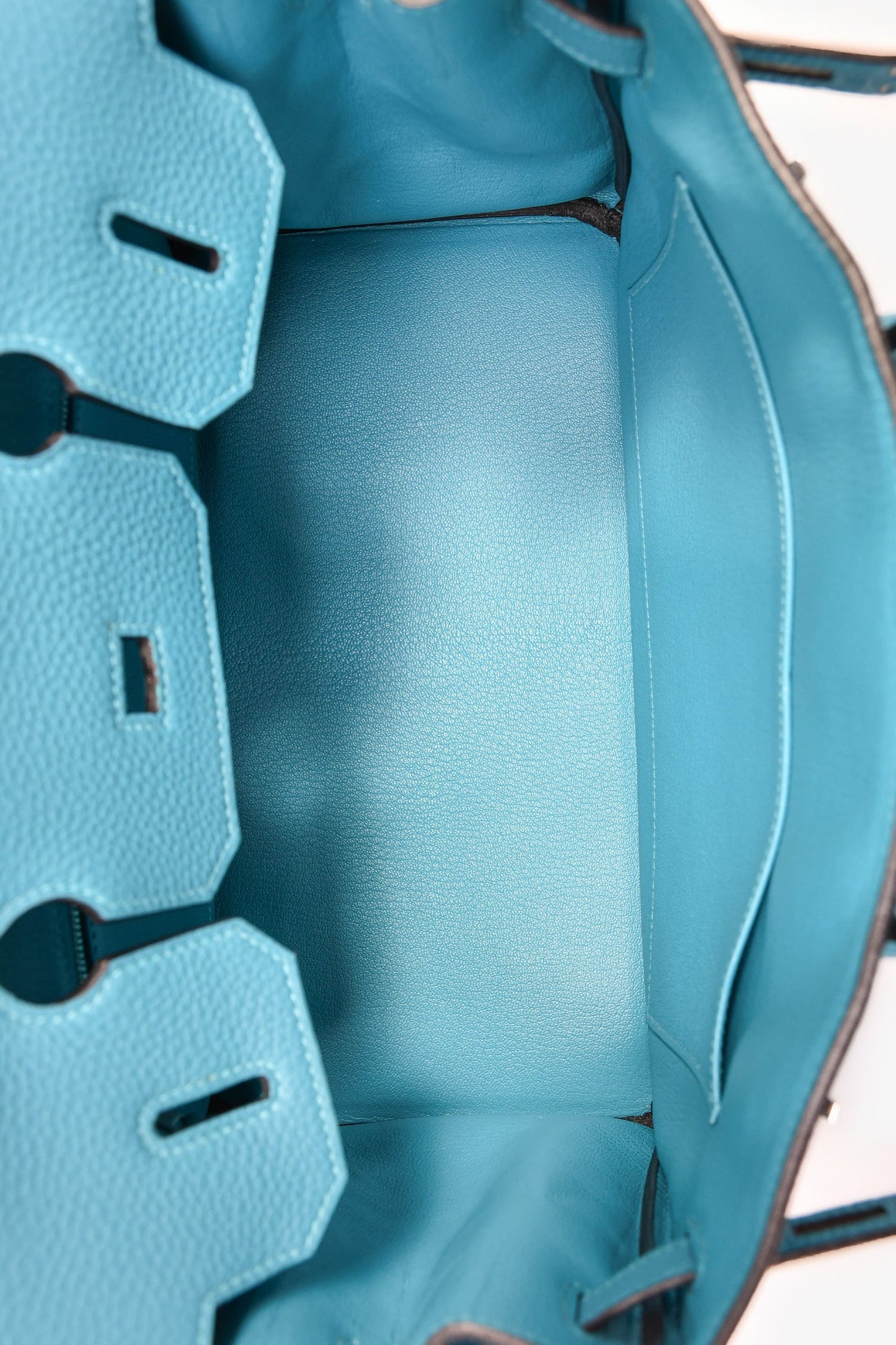 Hermès 2014 Bleu Colvert Togo Leather Retourne Birkin 30 PHW