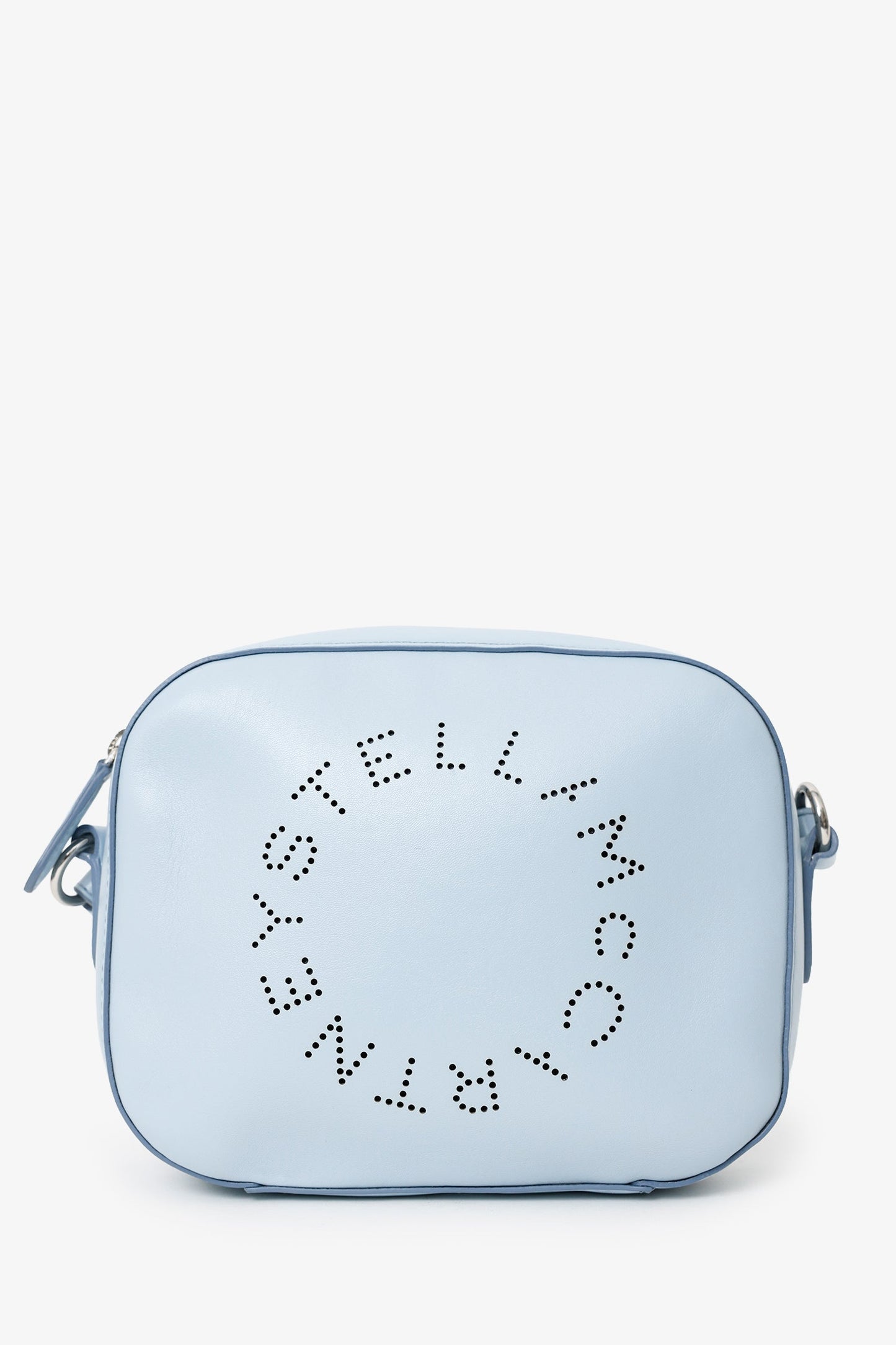 Stella McCartney Blue Vegan Leather Logo Small Crossbody Bag