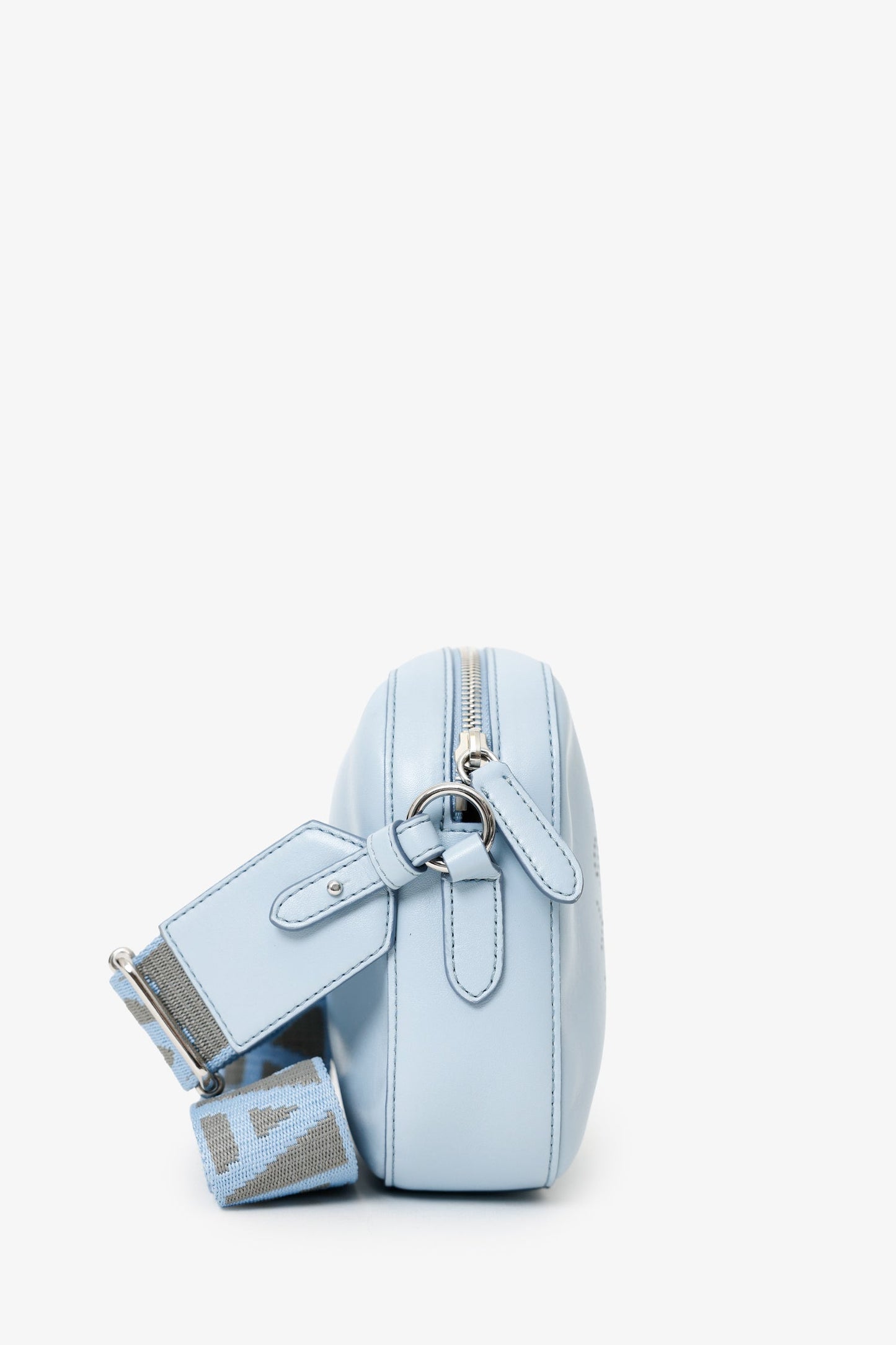 Stella McCartney Blue Vegan Leather Logo Small Crossbody Bag