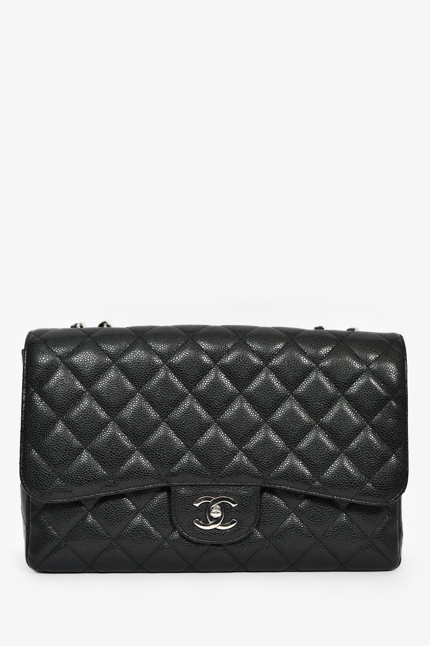 Chanel™ 2008-09 Black Caviar Jumbo Classic Flap