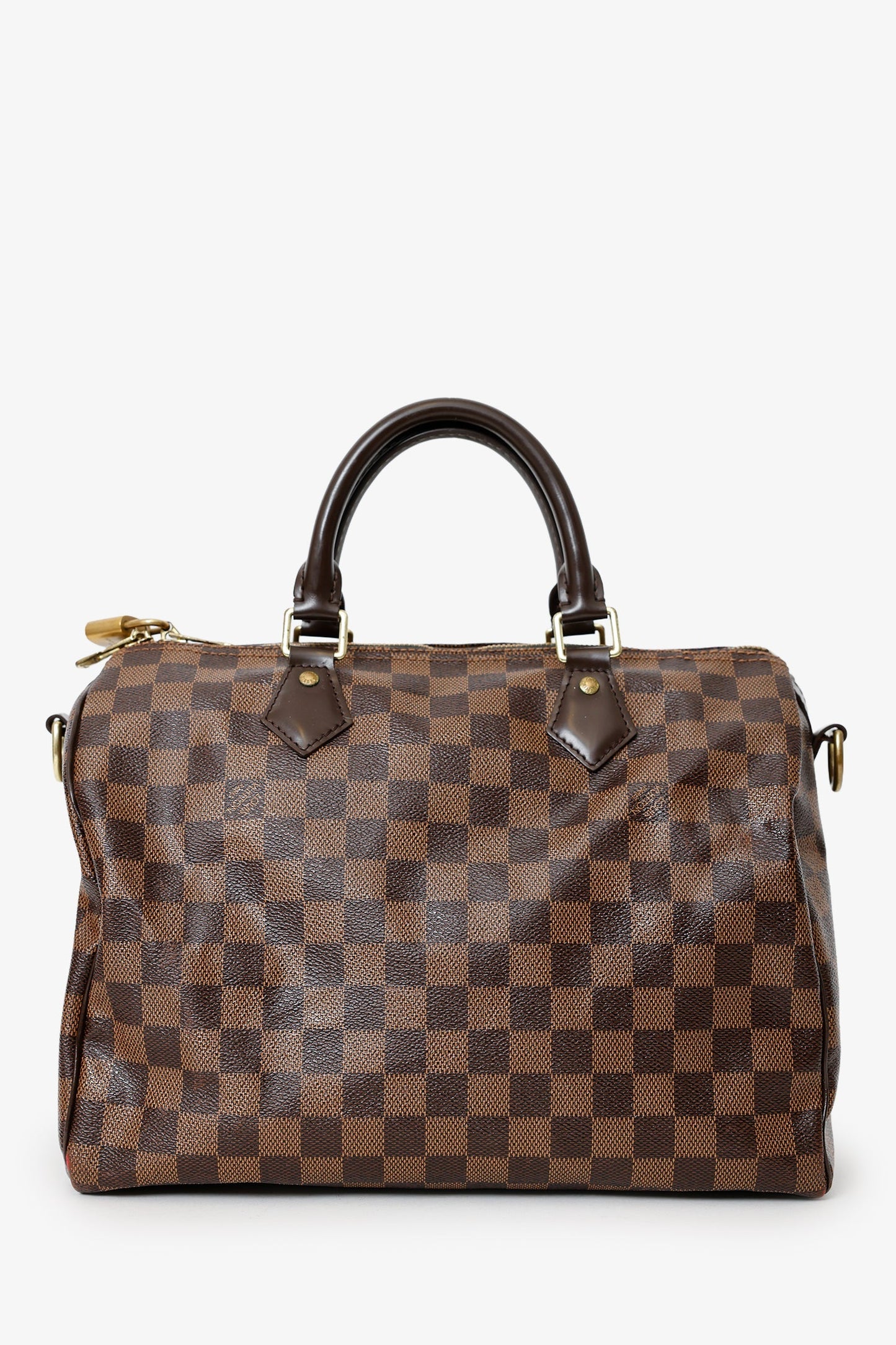 Louis Vuitton 2018 Damier Ebene Speedy 35 Bandouliere
