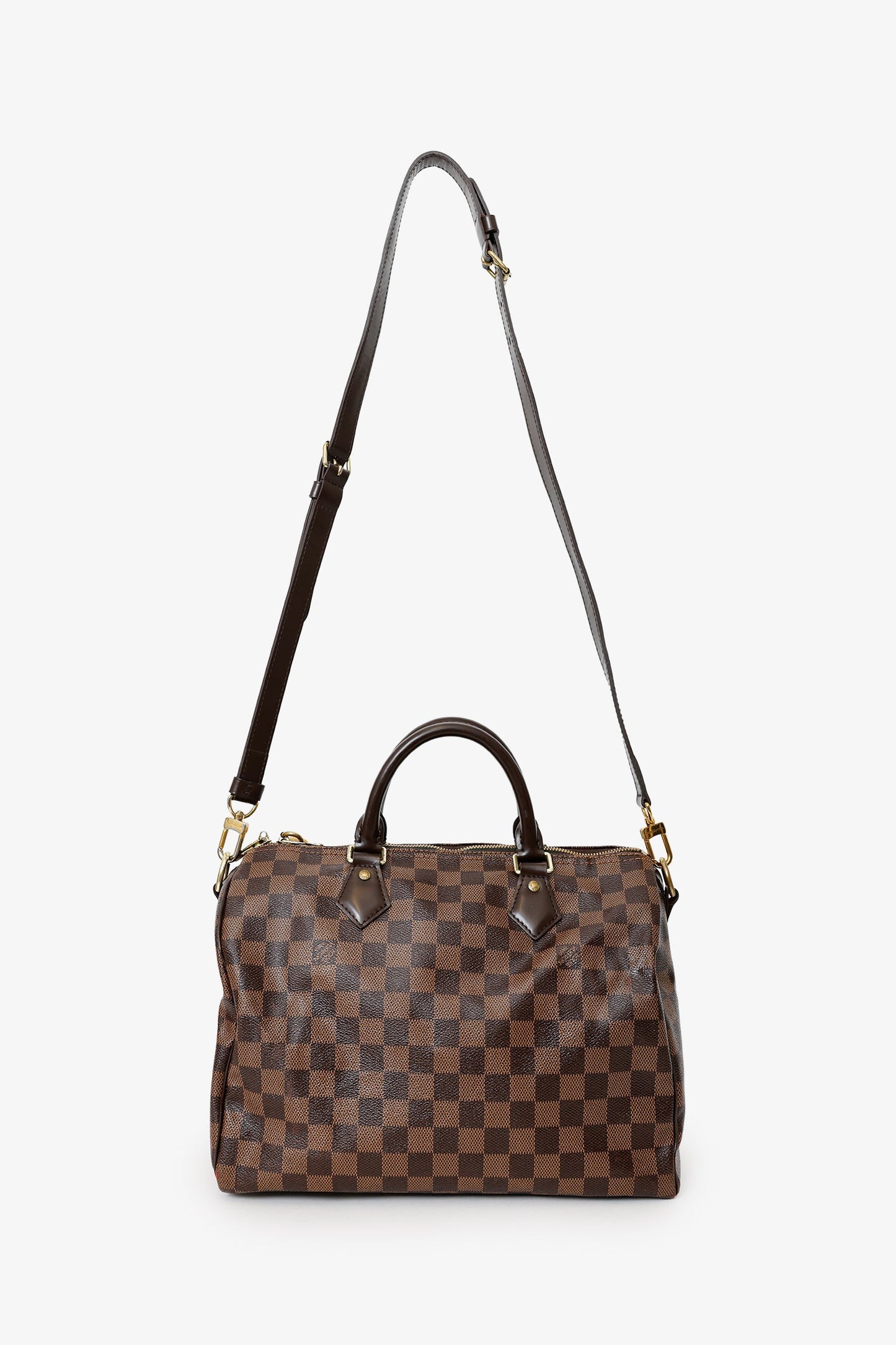 Louis Vuitton 2018 Damier Ebene Speedy 35 Bandouliere