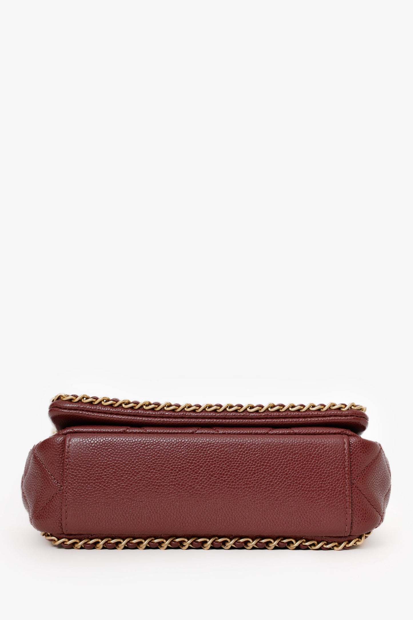 Chanel™ 22B Burgundy Caviar Never Ending Chain Flap Bag