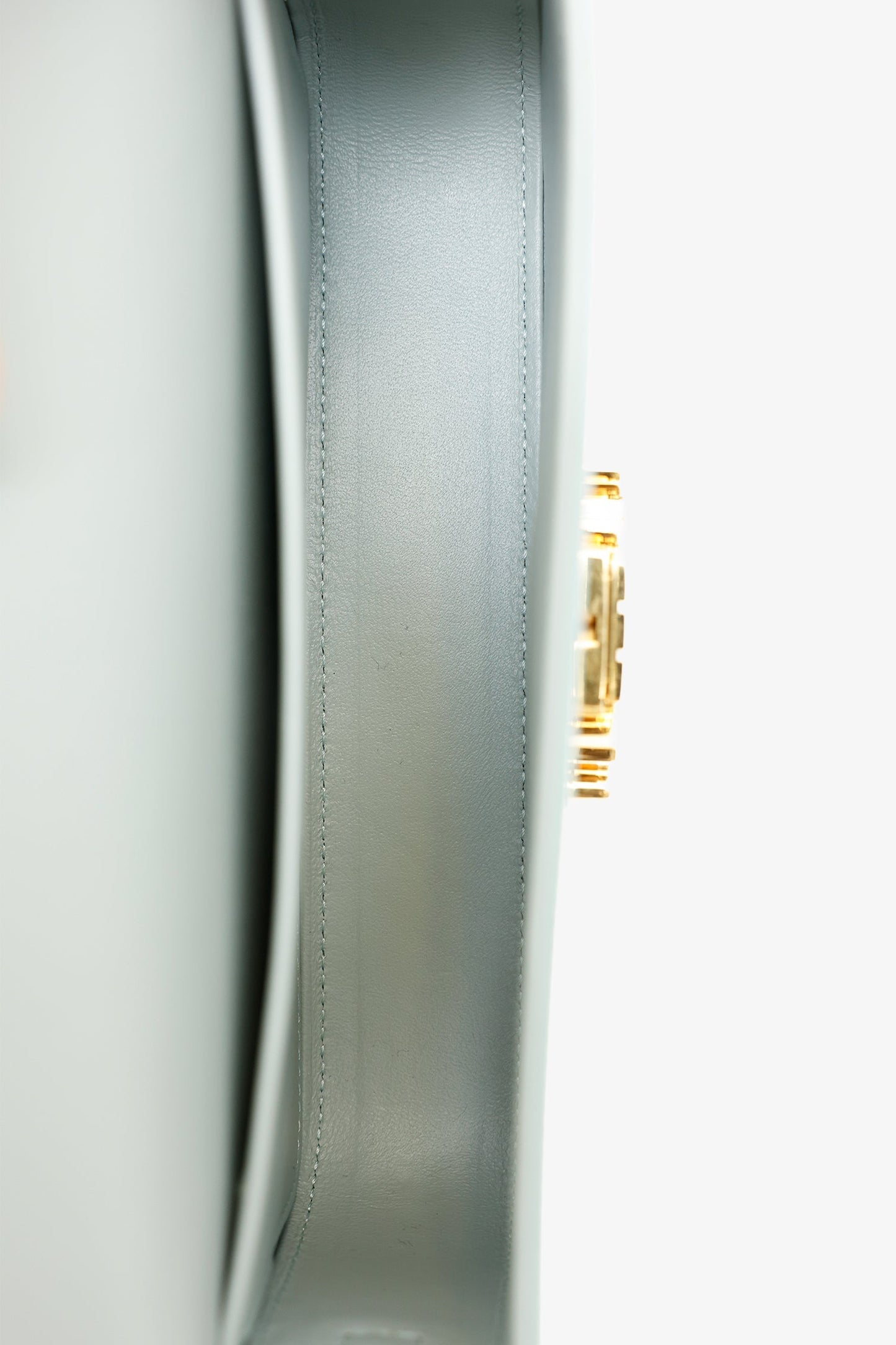 Celine Light Blue Shiny Calfskin Claude Shoulder Bag