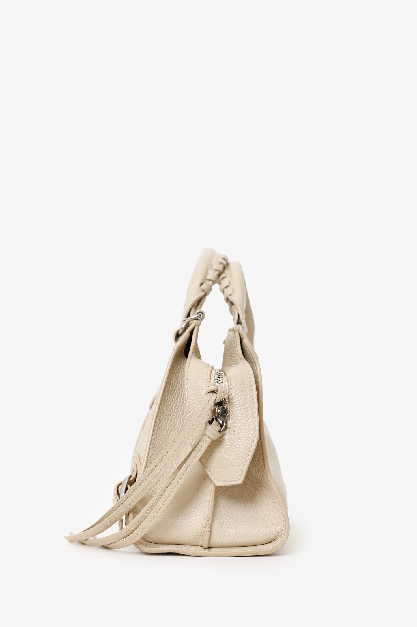 Balenciaga Beige Grained Calfskin Neo Classic Small Handle Bag