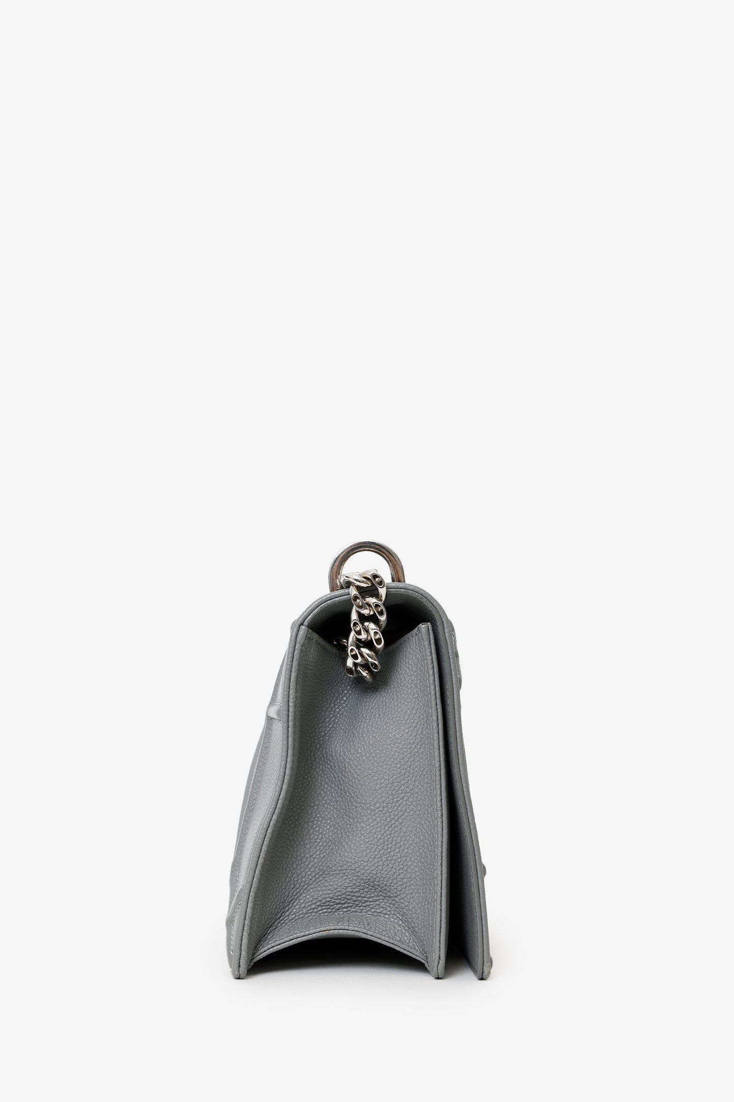Christian Dior 2015 Grey Grained Leather Medium Diorama Shoulder Bag