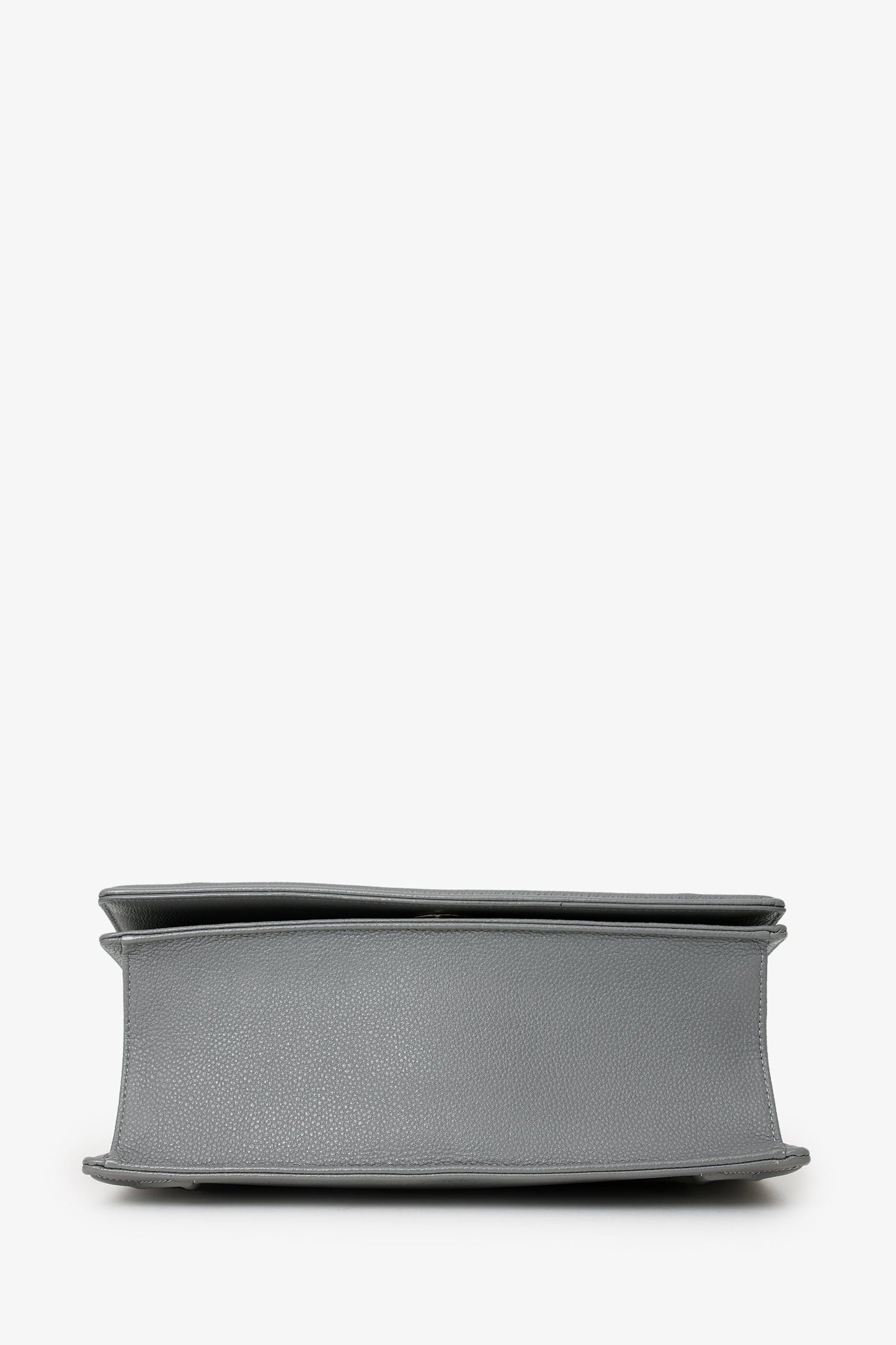 Christian Dior 2015 Grey Grained Leather Medium Diorama Shoulder Bag