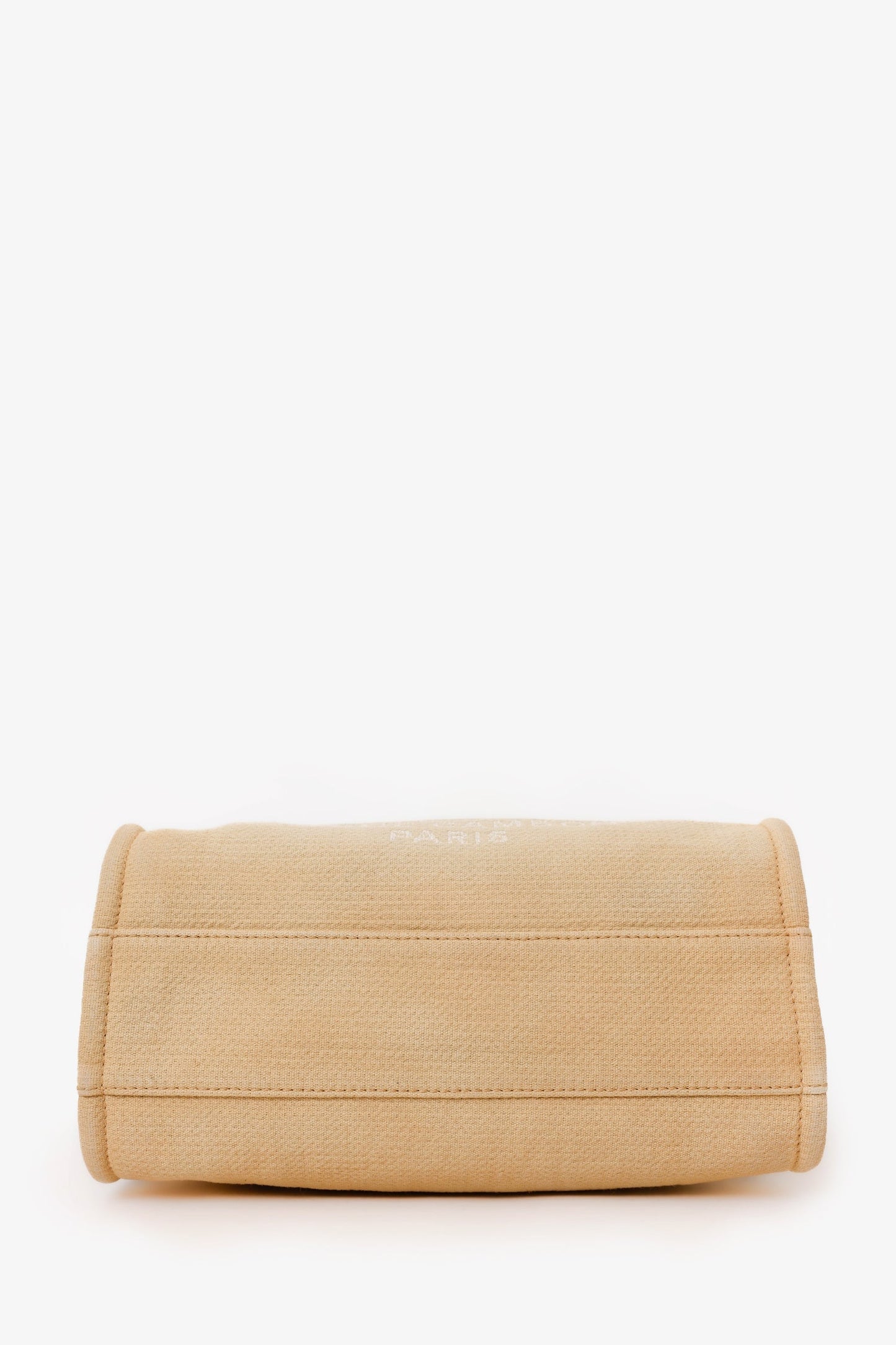 Chanel™ 2022 Beige Canvas Deauville Small Shopping Tote Bag