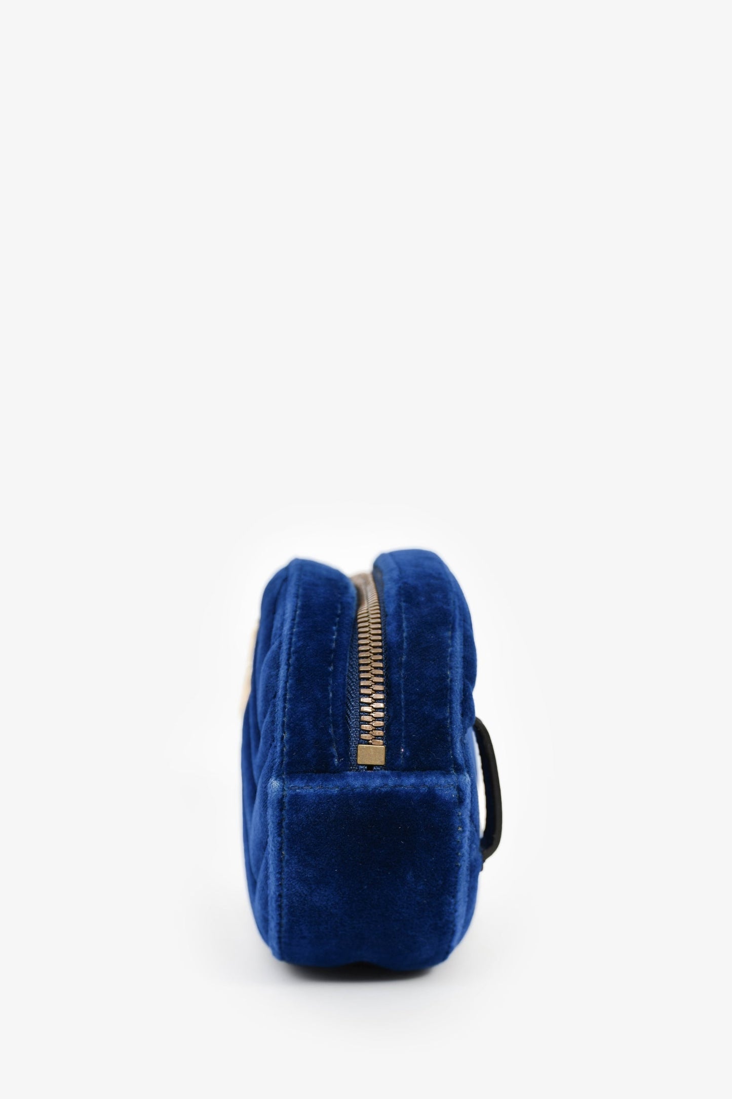 Gucci Blue Velvet Chevron Belt Bag