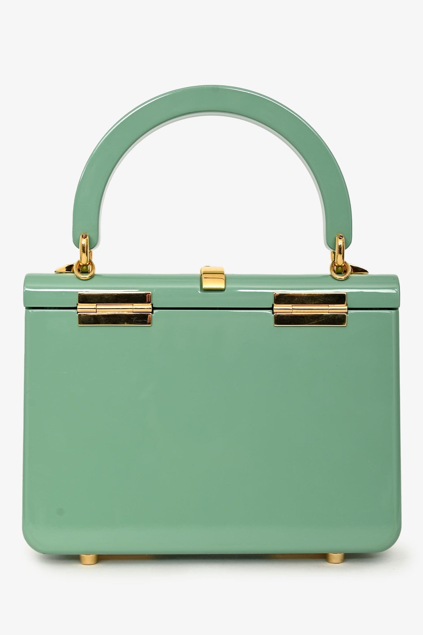 Gucci 2019 Sage Green Acrylic 'Sylvie 1969' Plexiglass Mini Top Handle