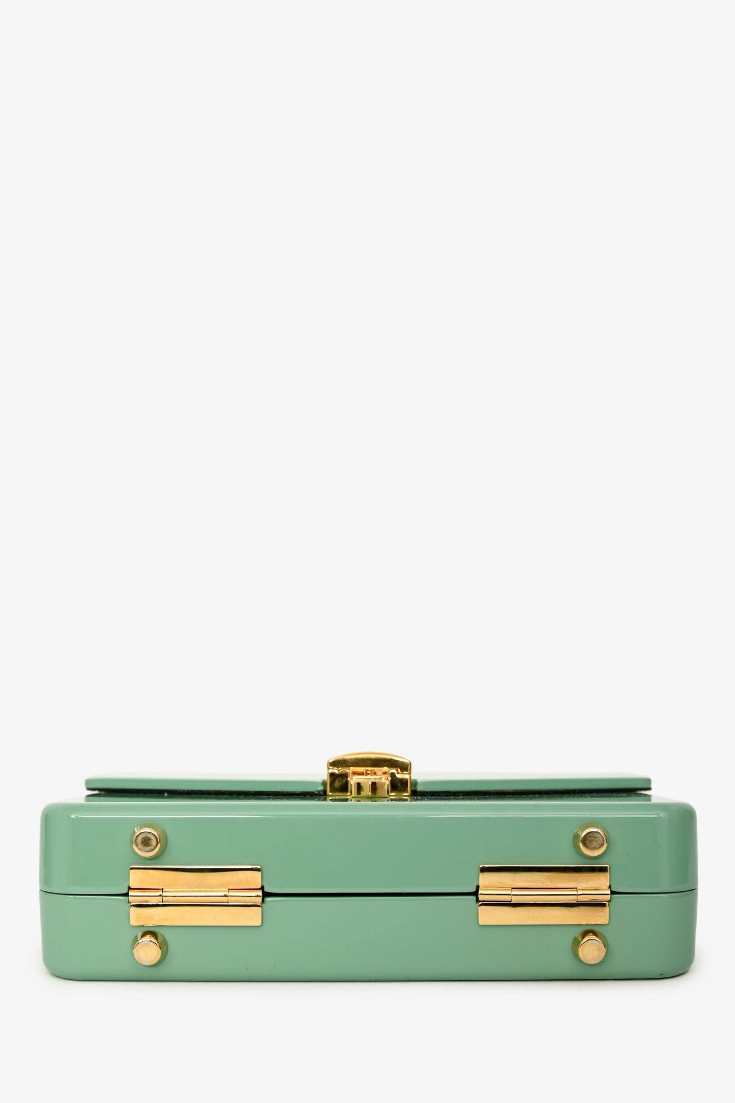 Gucci 2019 Sage Green Acrylic 'Sylvie 1969' Plexiglass Mini Top Handle