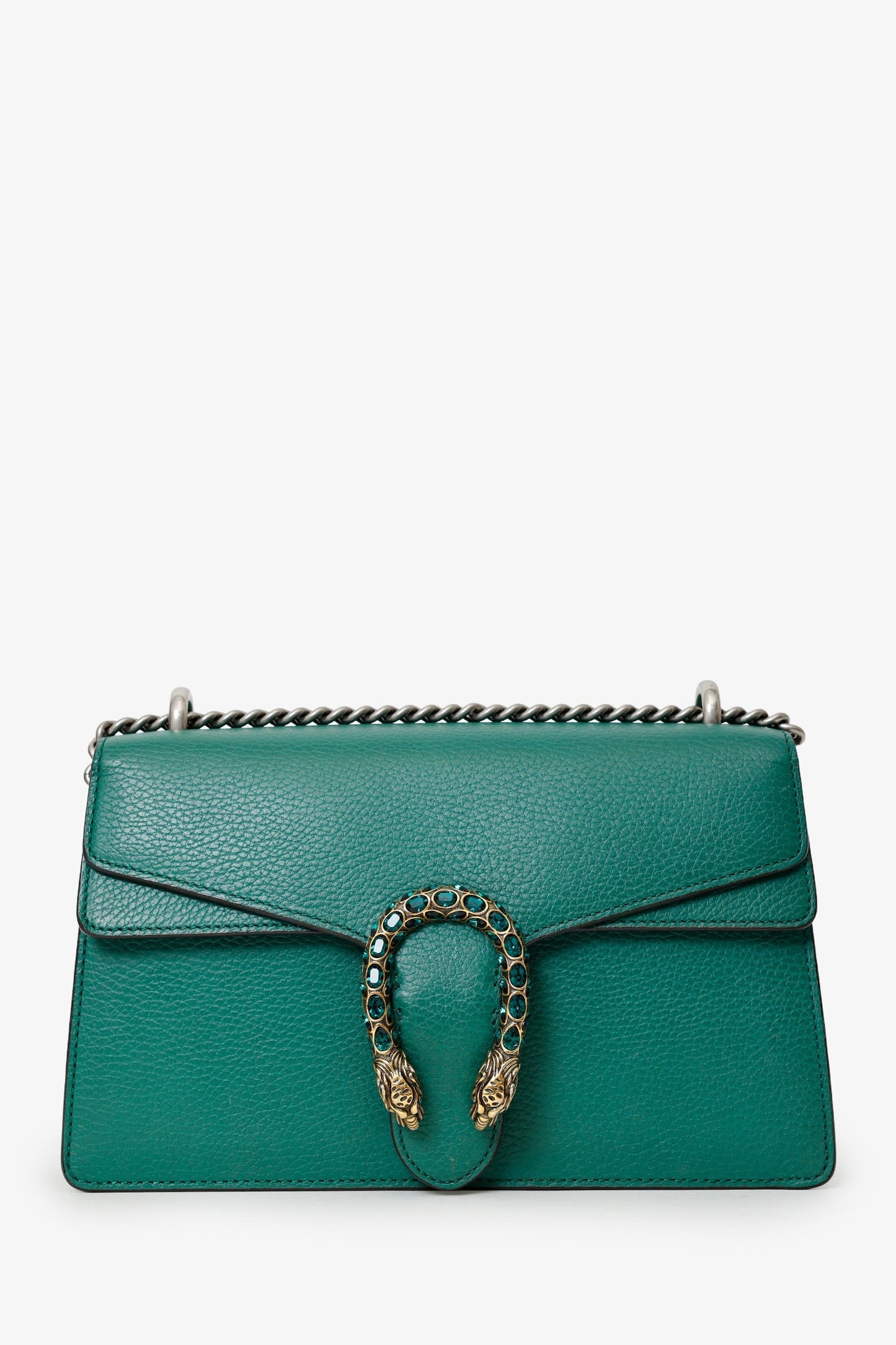 Gucci Green Leather Dionysus Medium Shoulder Bag