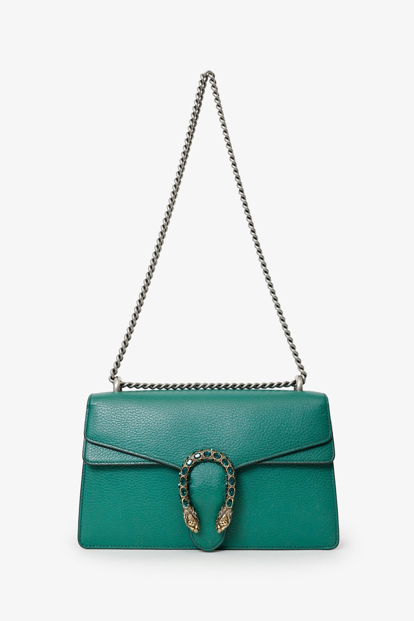 Gucci Green Leather Dionysus Medium Shoulder Bag