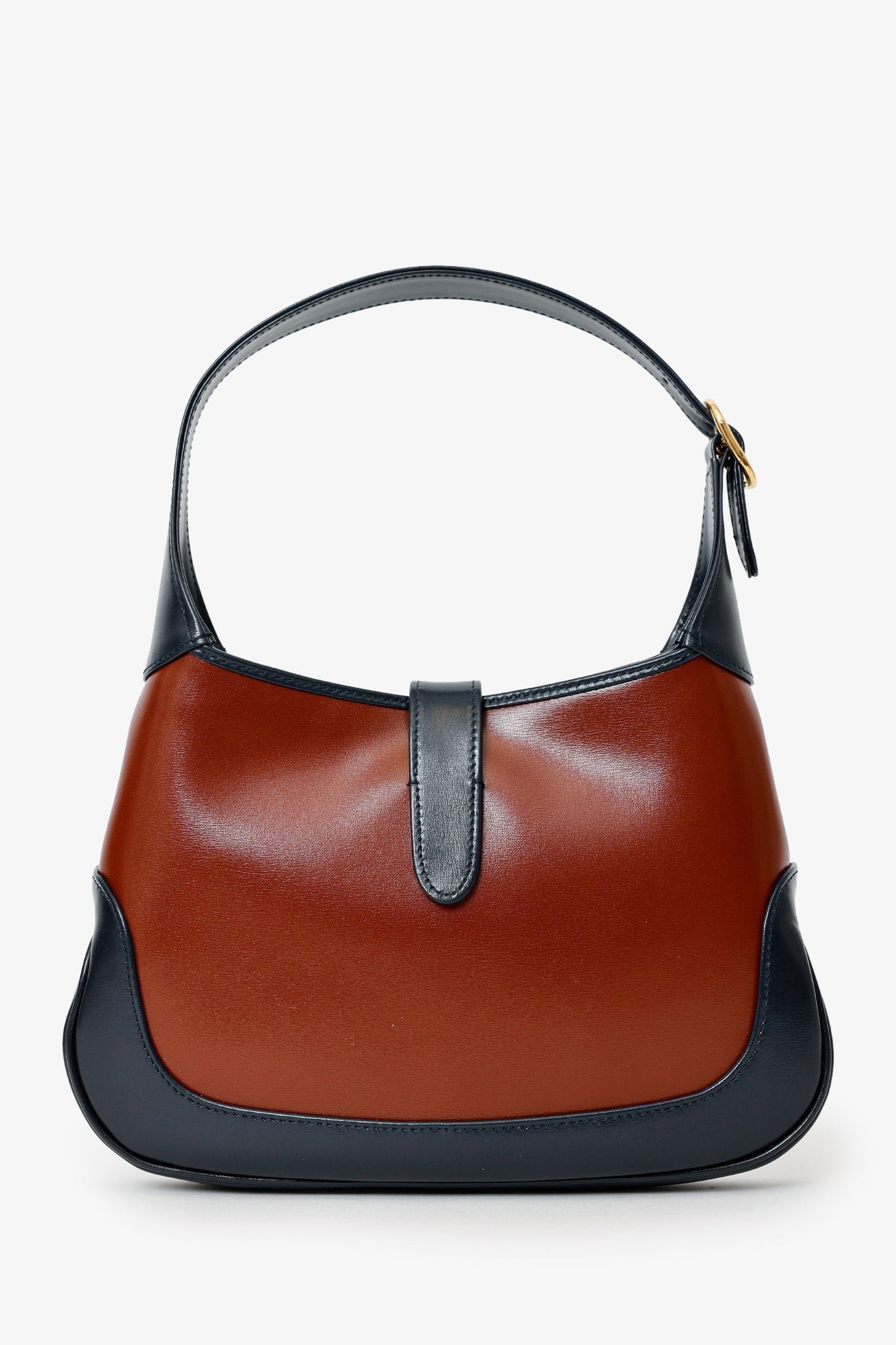 Gucci Burgundy/Navy Leather Small Jackie 1961 Hobo Shoulder Bag With Strap