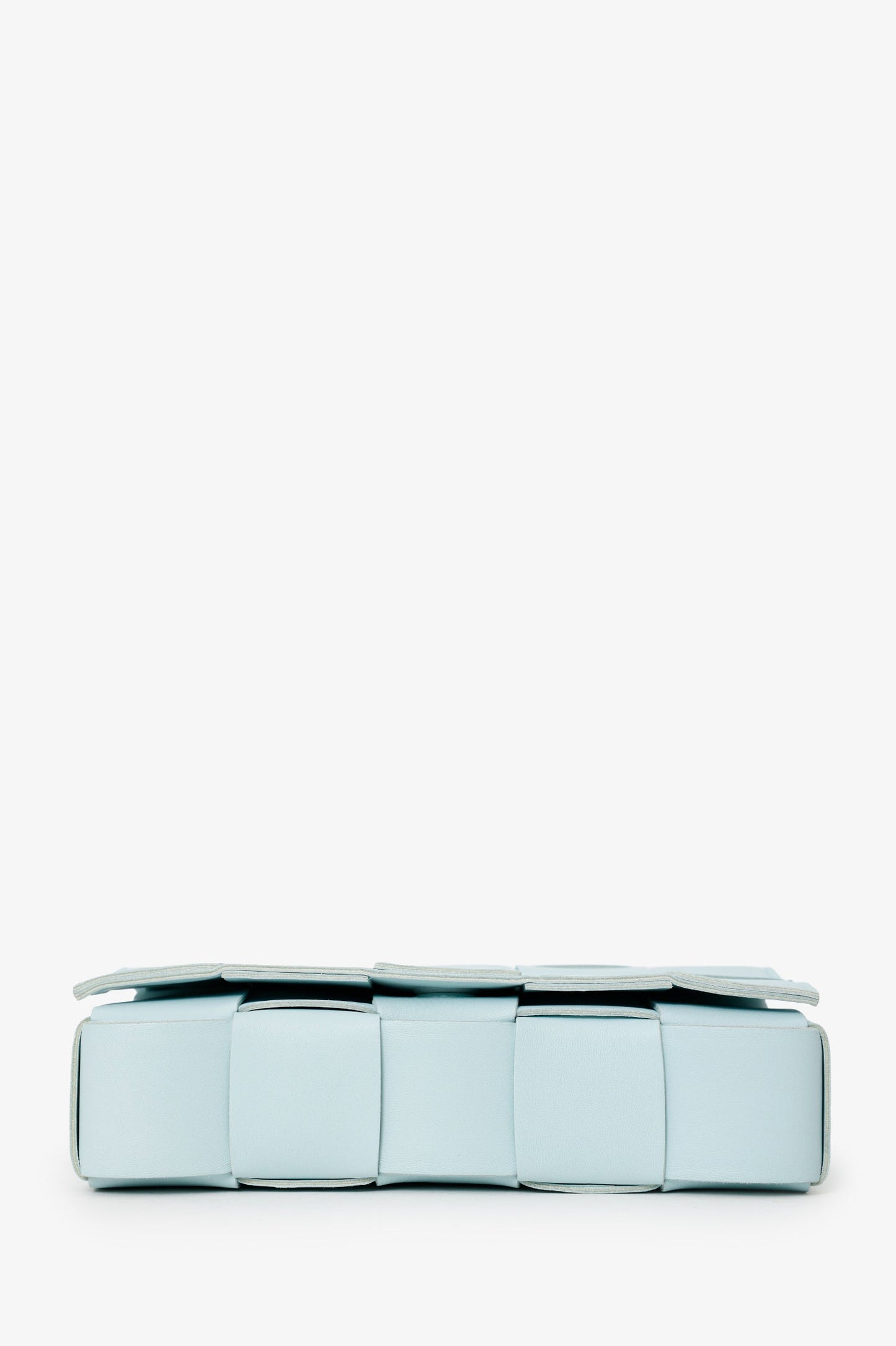 Bottega Veneta Light Blue Intrecciato Leather Cassette Crossbody Bag