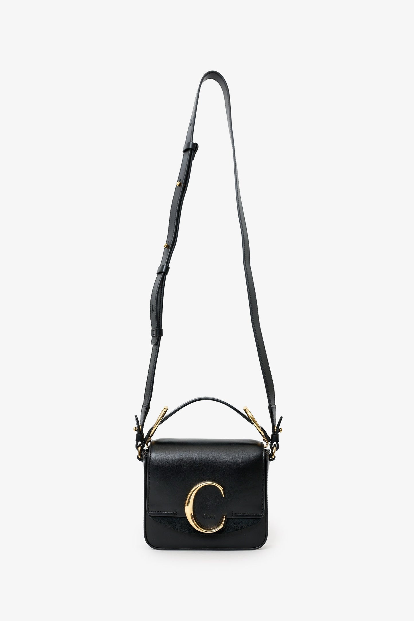 Chloe Black Leather Mini C Bag