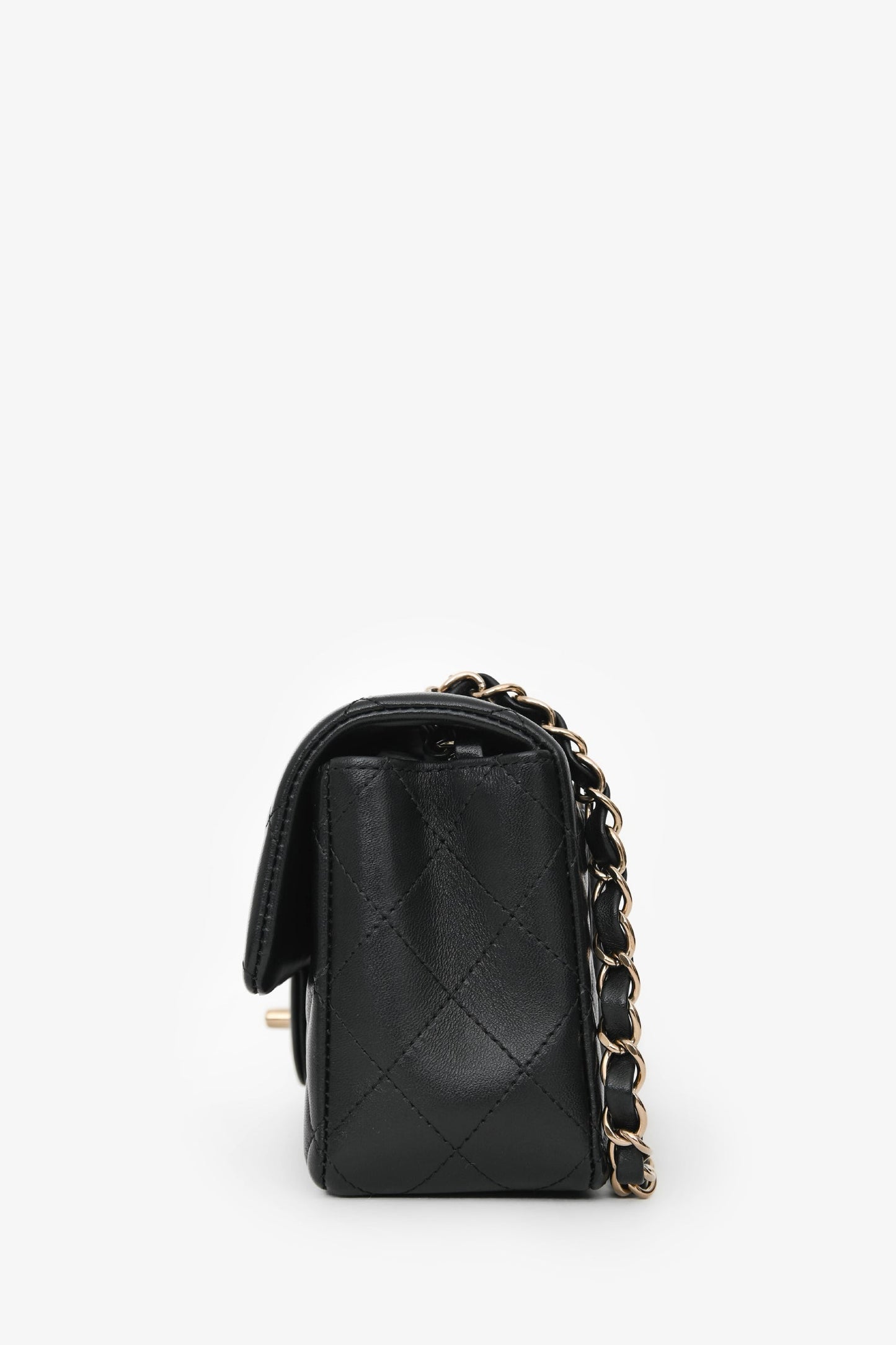Chanel™ Black Lambskin Rectangular Mini Classic Flap Bag