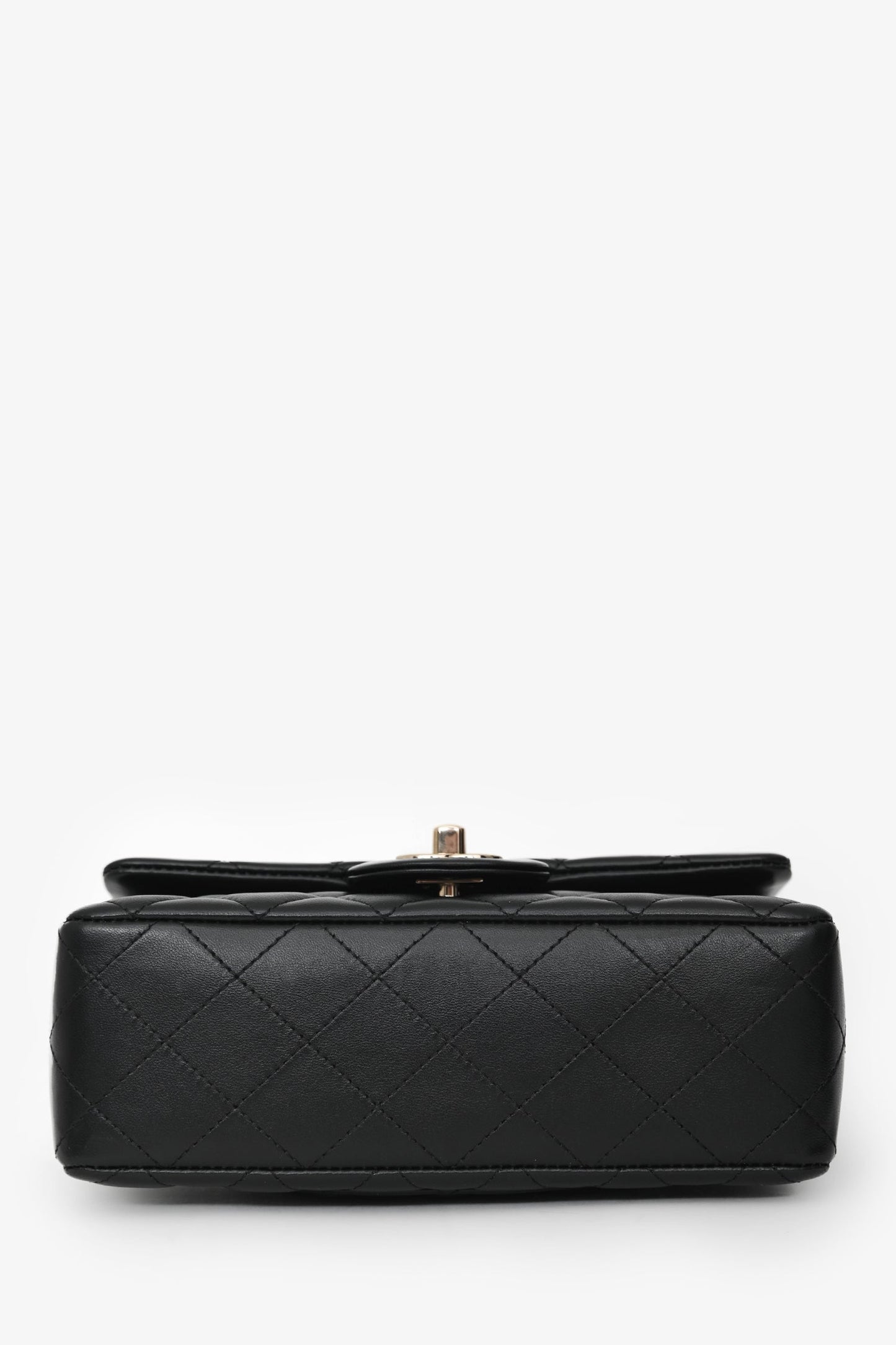 Chanel™ Black Lambskin Rectangular Mini Classic Flap Bag