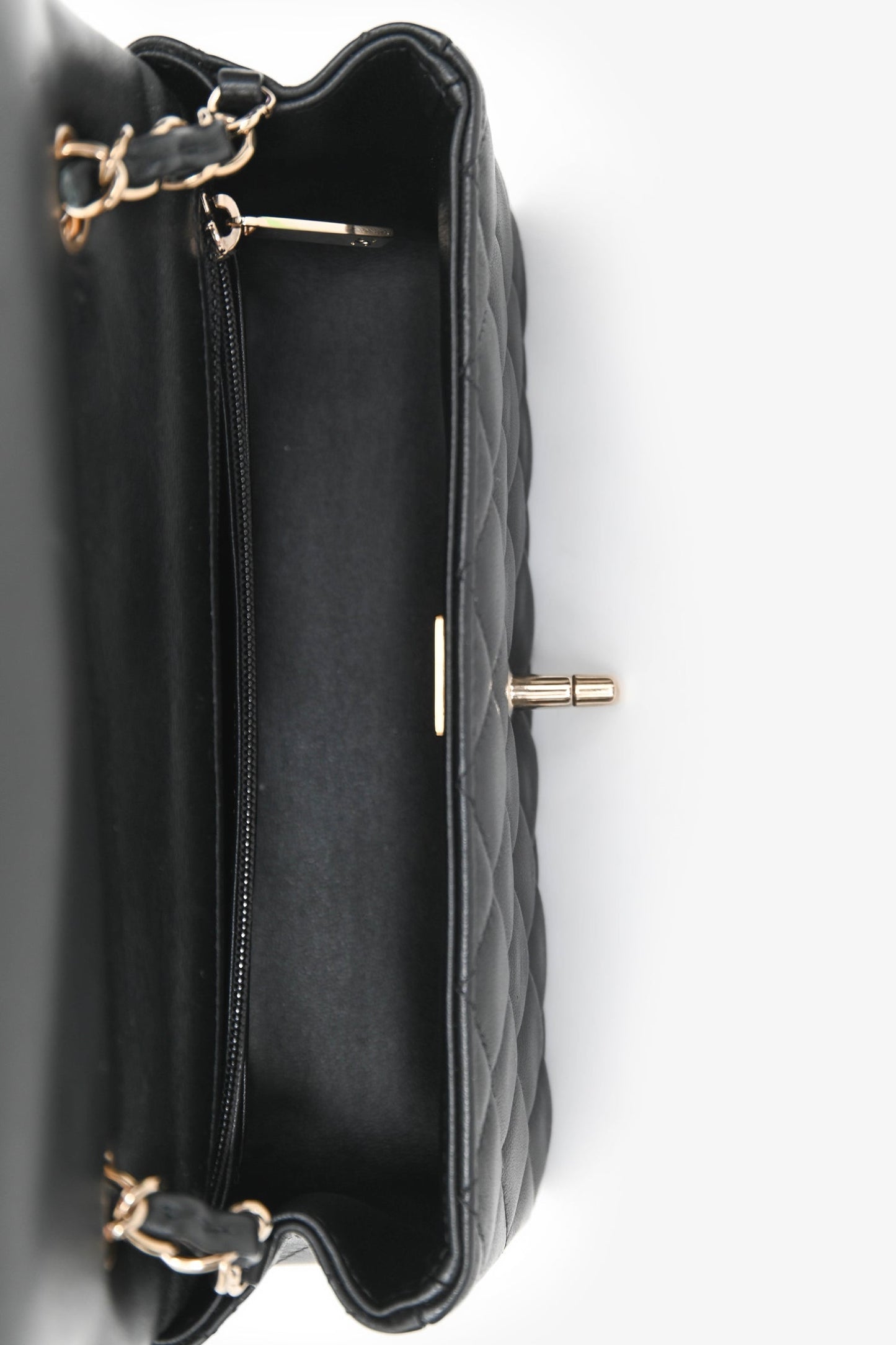 Chanel™ Black Lambskin Rectangular Mini Classic Flap Bag