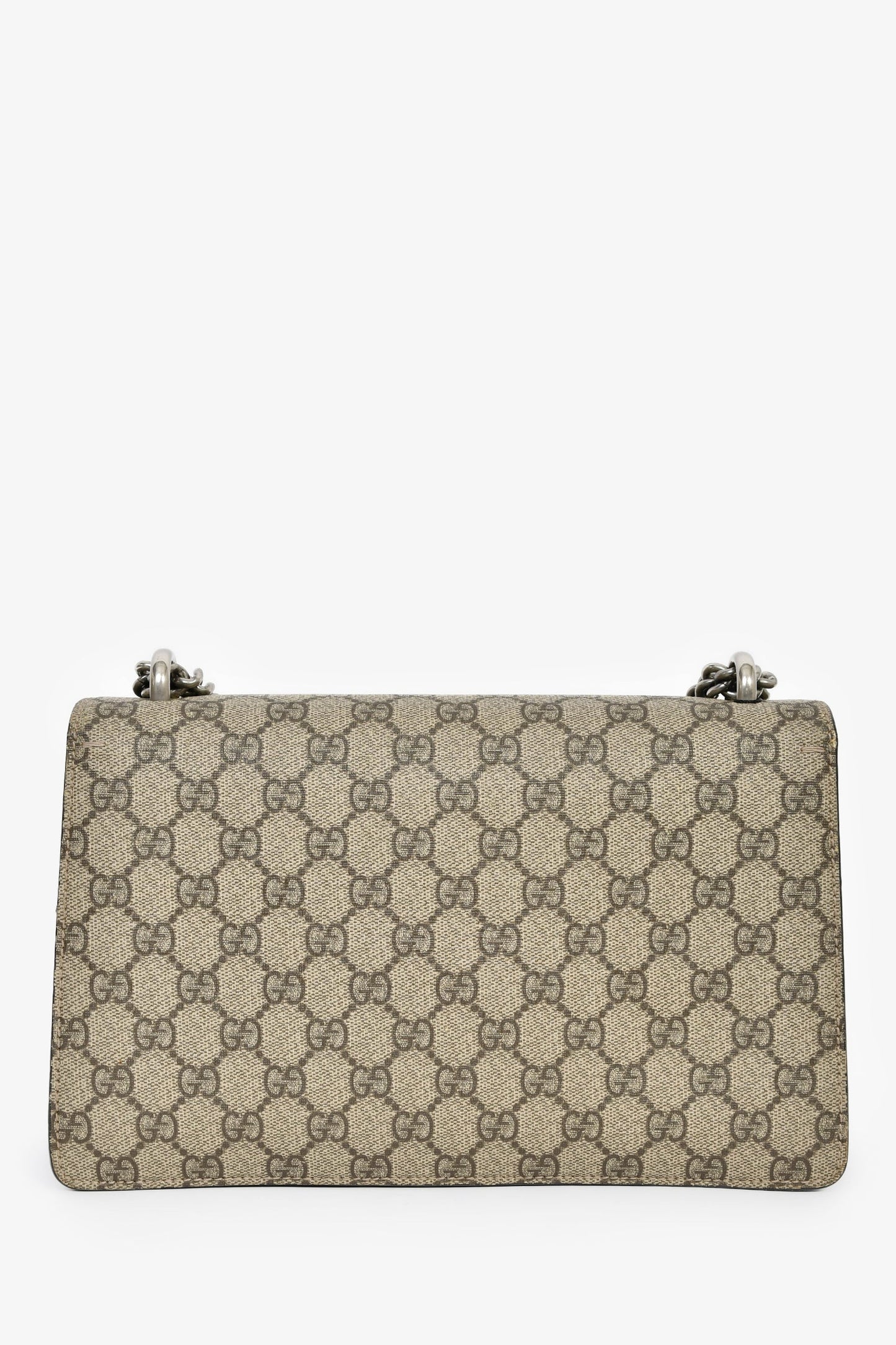 Gucci GG Supreme Monogram Canvas/Blue Suede Small Dionysus Shoulder Bag