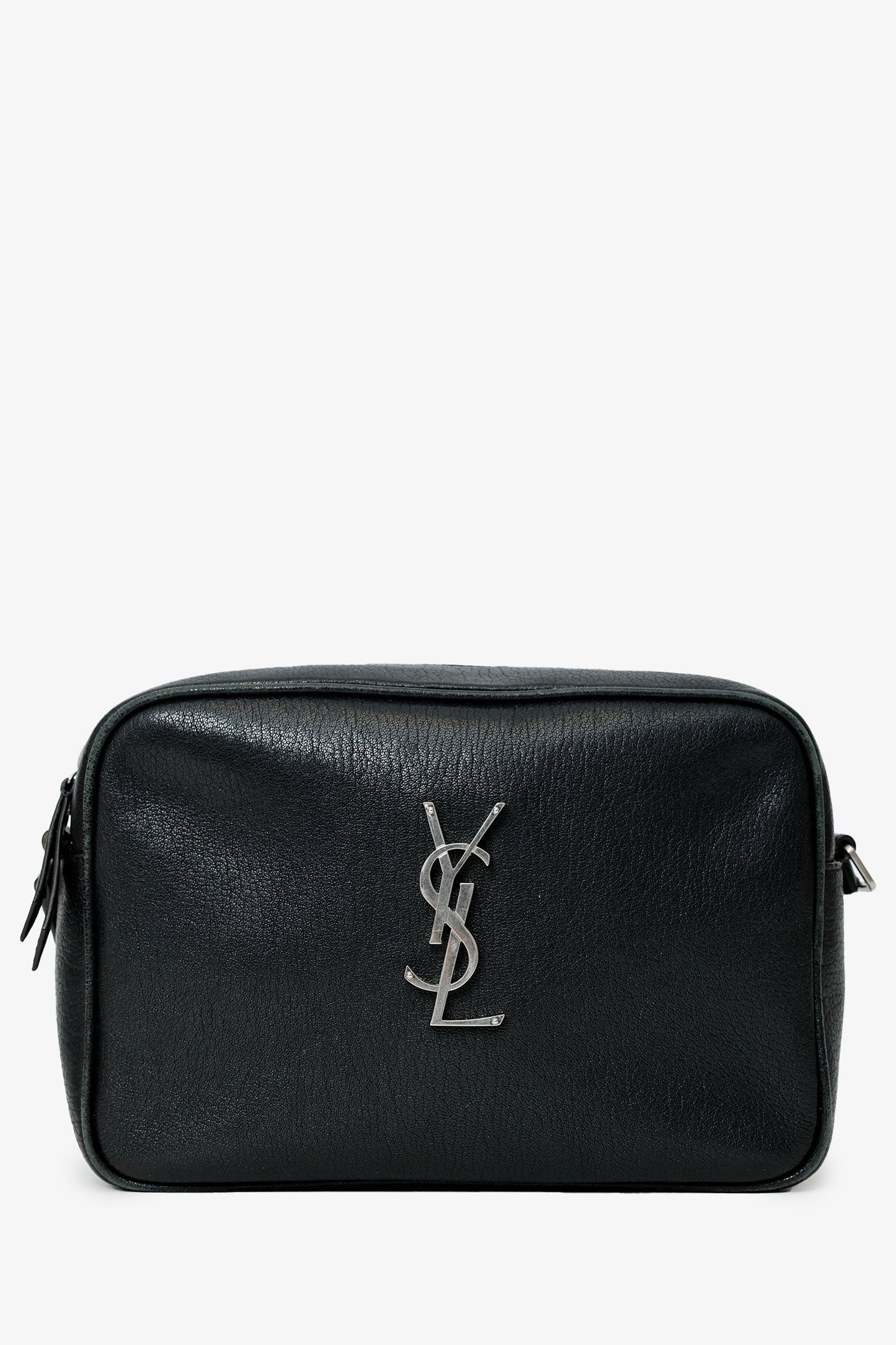 Saint Laurent Black Leather Small Lou Camera Bag