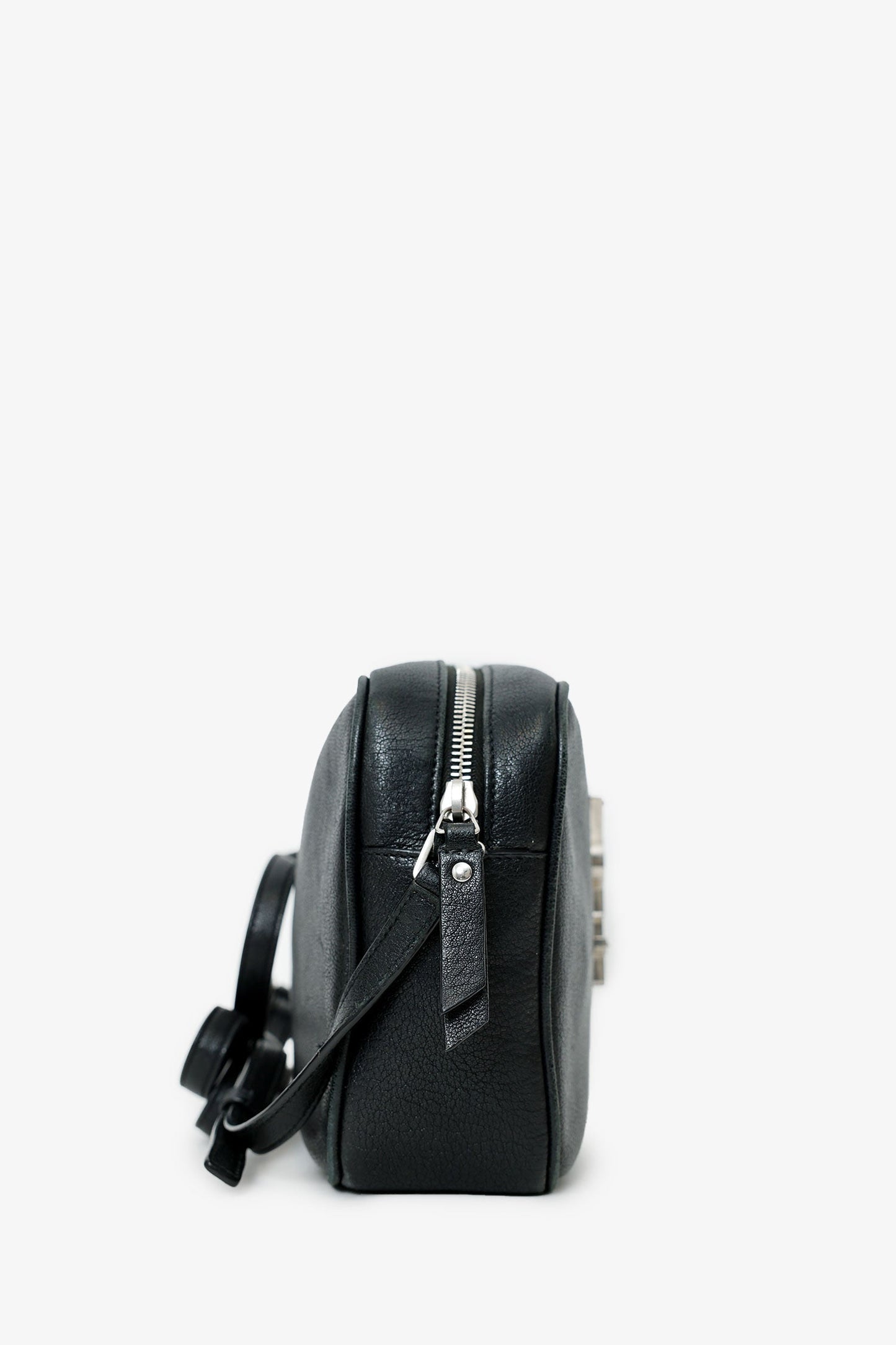 Saint Laurent Black Leather Small Lou Camera Bag