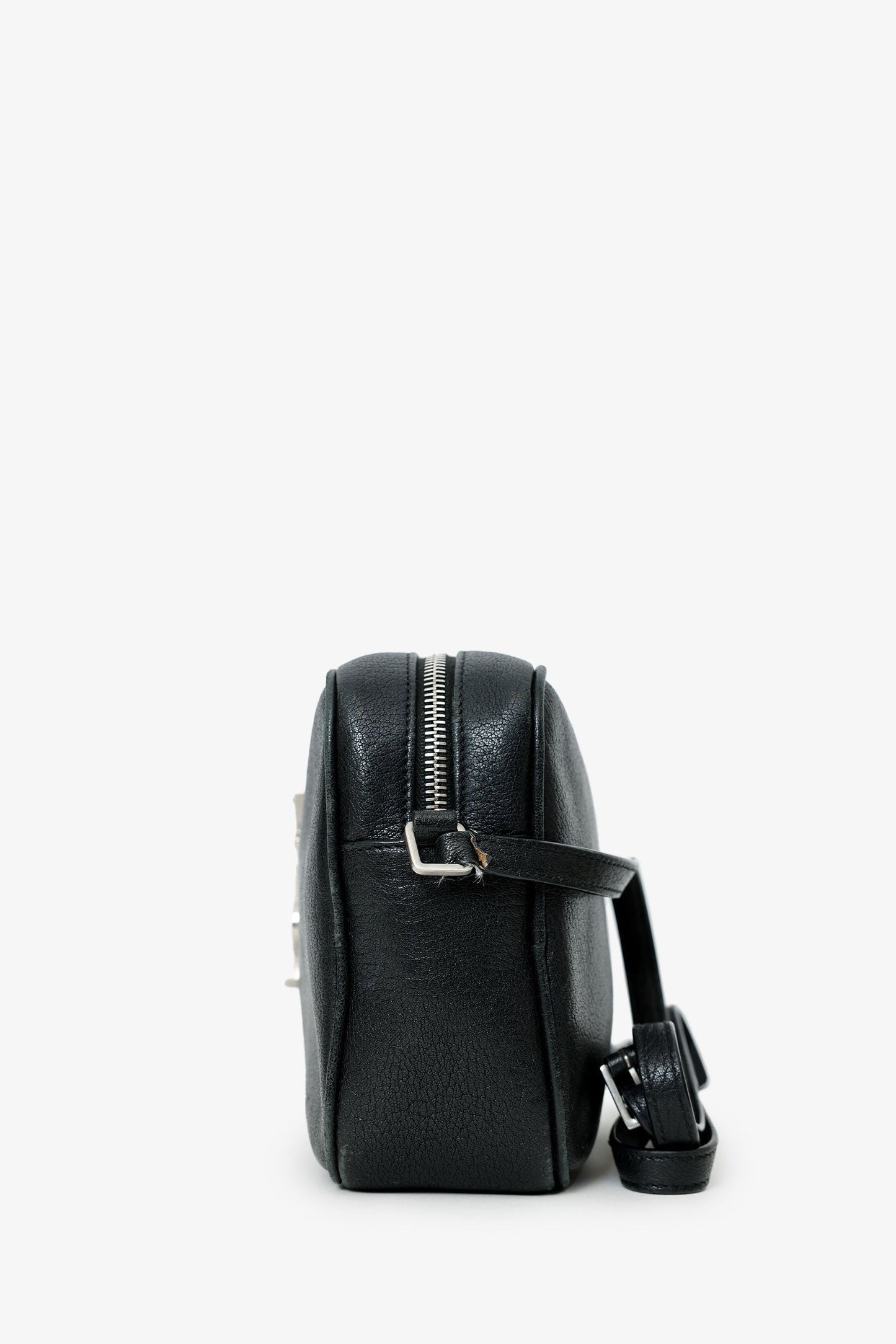 Saint Laurent Black Leather Small Lou Camera Bag