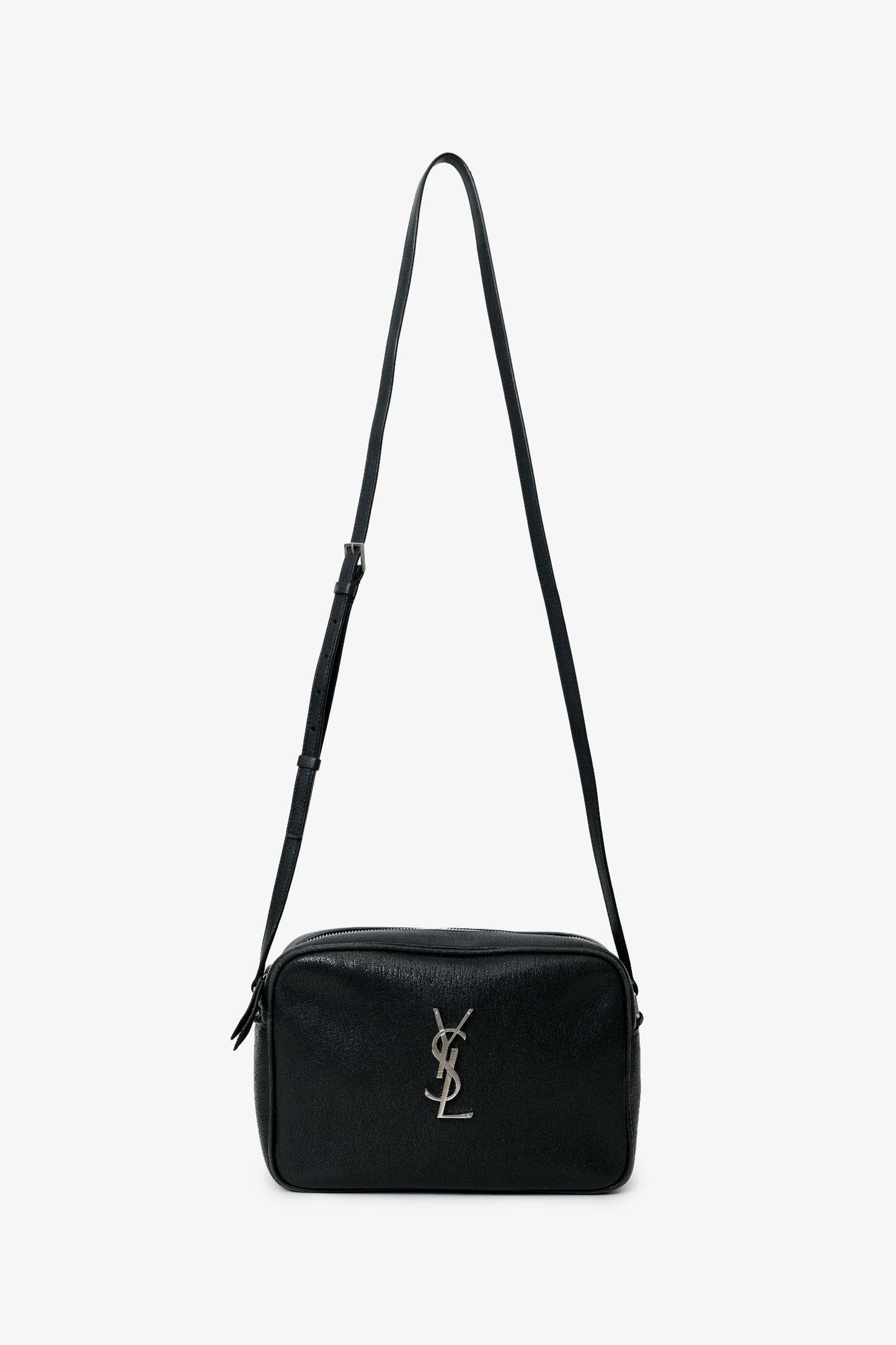 Saint Laurent Black Leather Small Lou Camera Bag