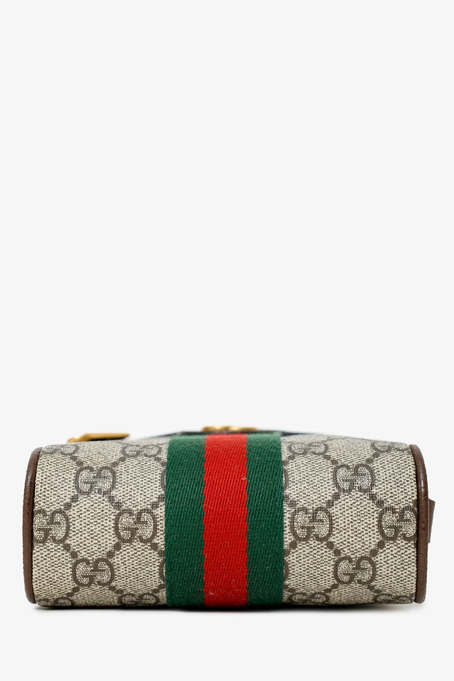 Gucci Brown Mini GG Supreme Ophidia Messenger Bag