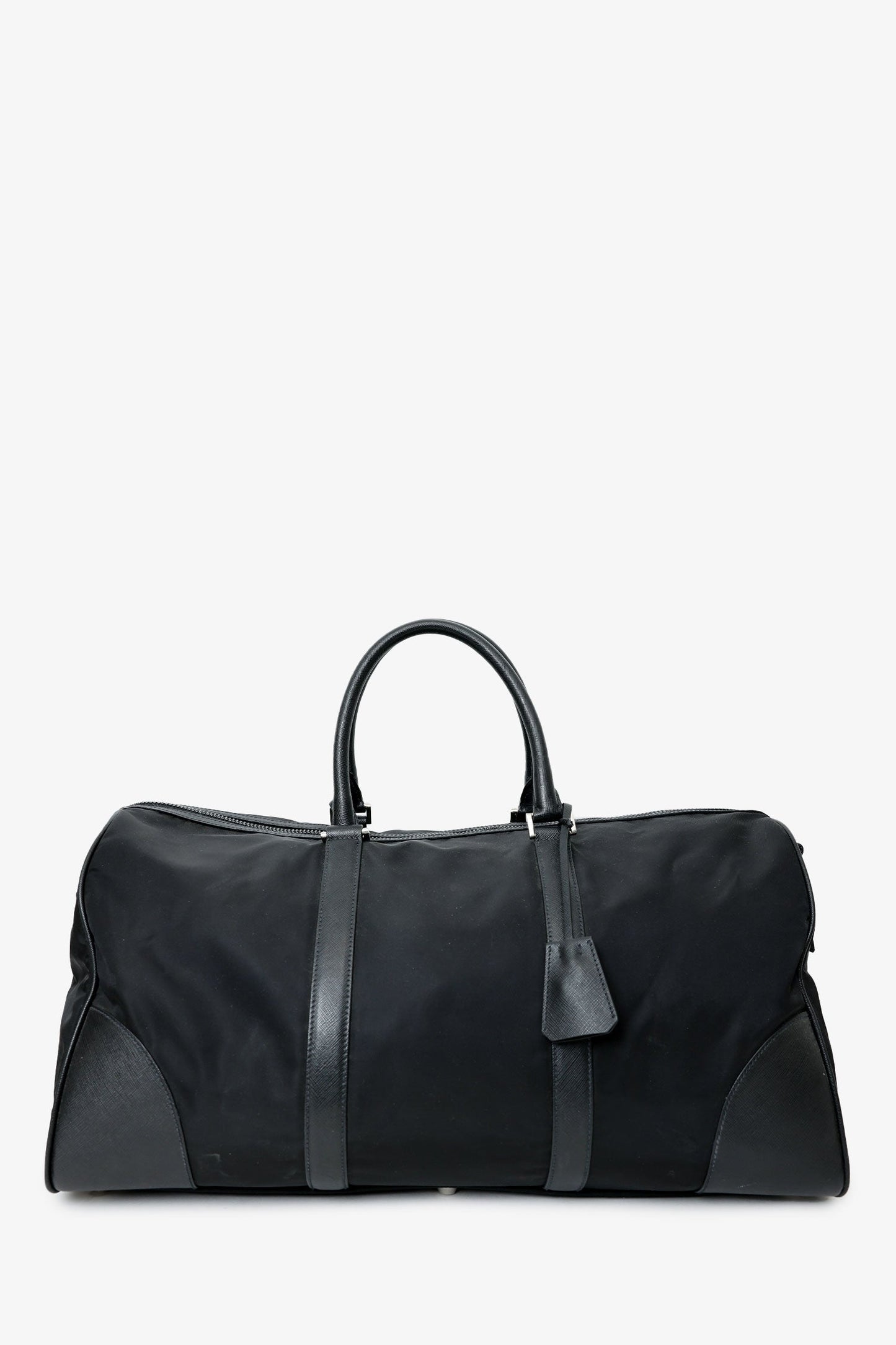 Prada Re-Nylon & Saffiano Leather Large Duffle Bag With Strap