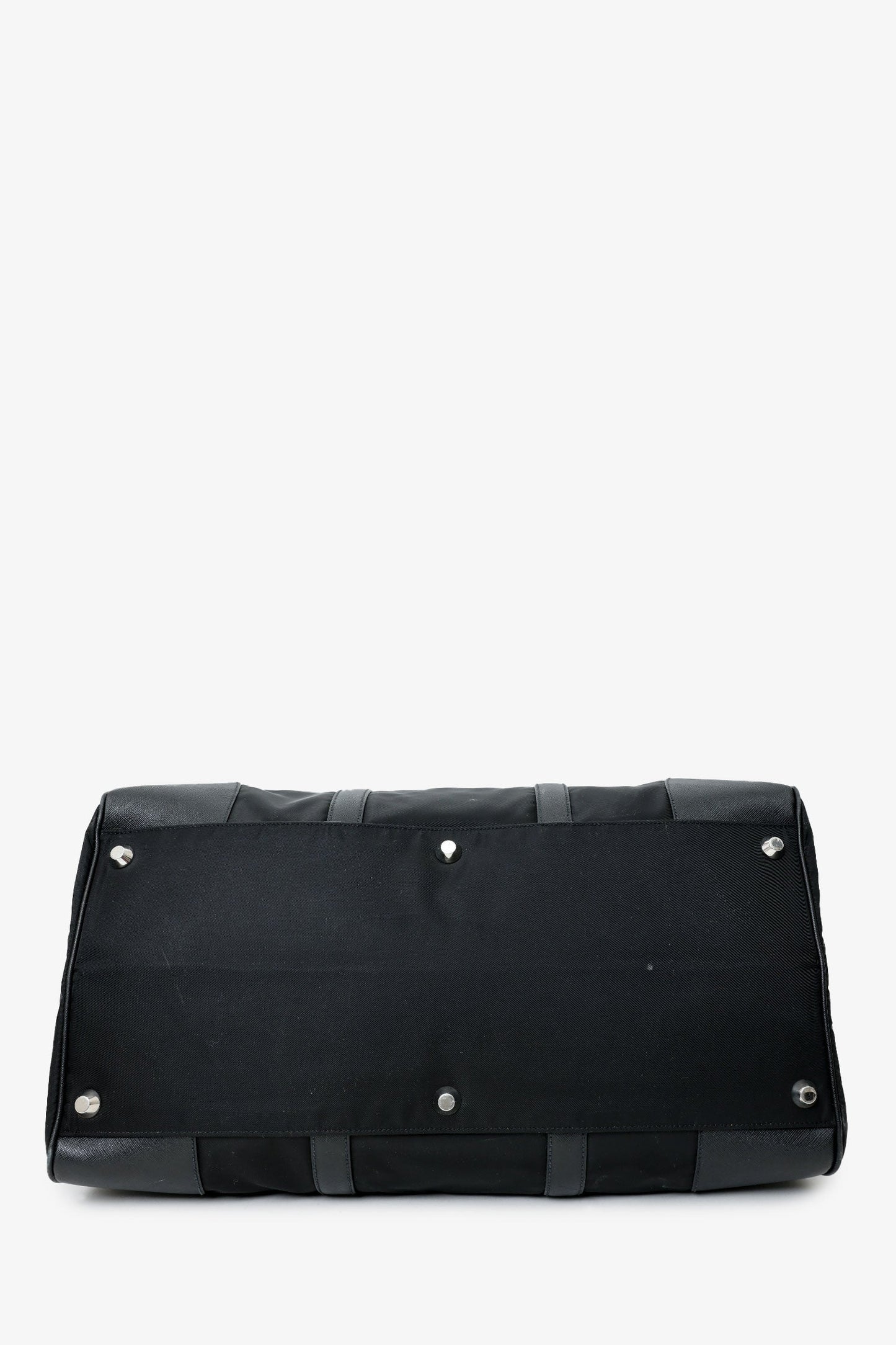 Prada Re-Nylon & Saffiano Leather Large Duffle Bag With Strap