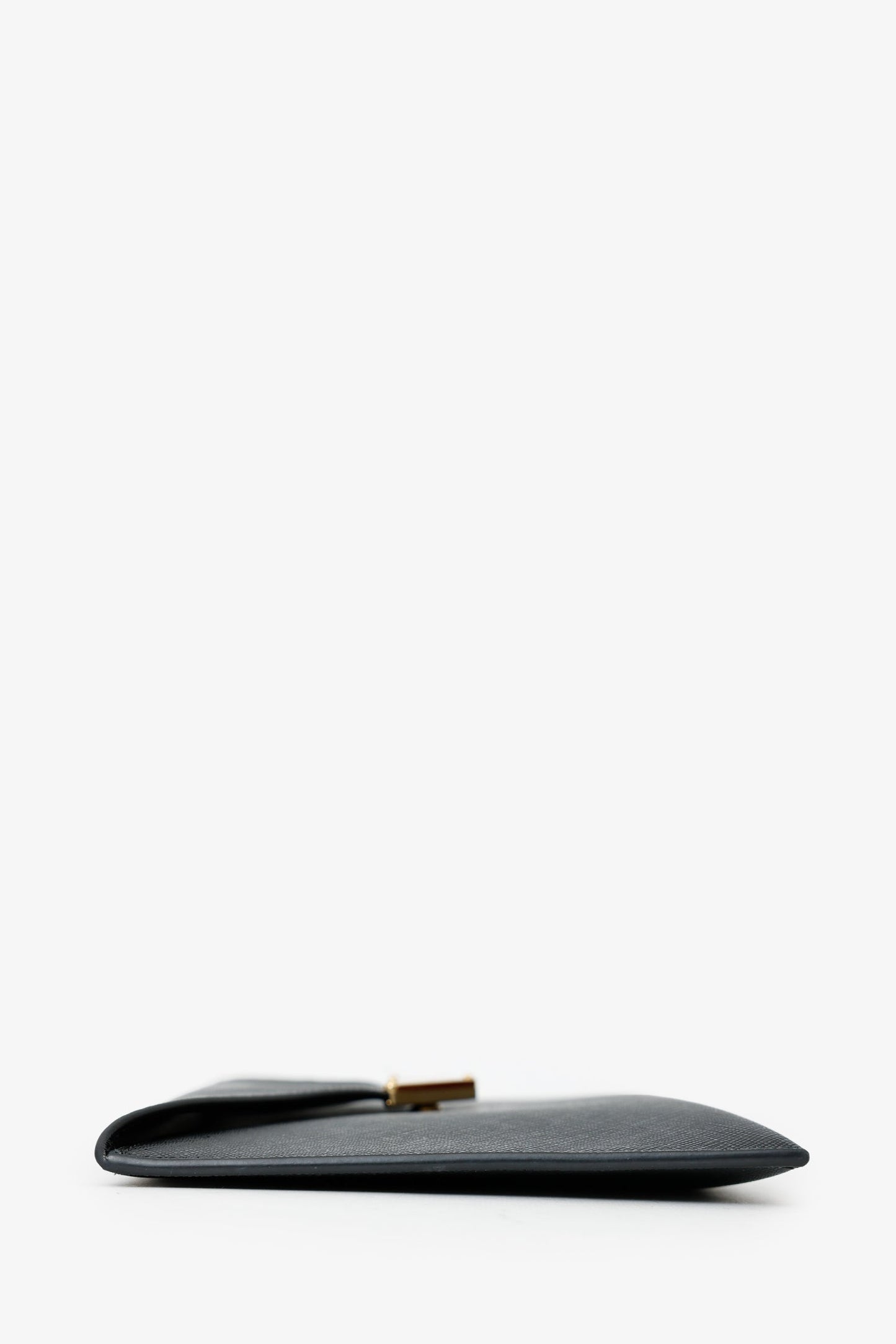 Prada Black Saffiano Leather Envelope Clutch