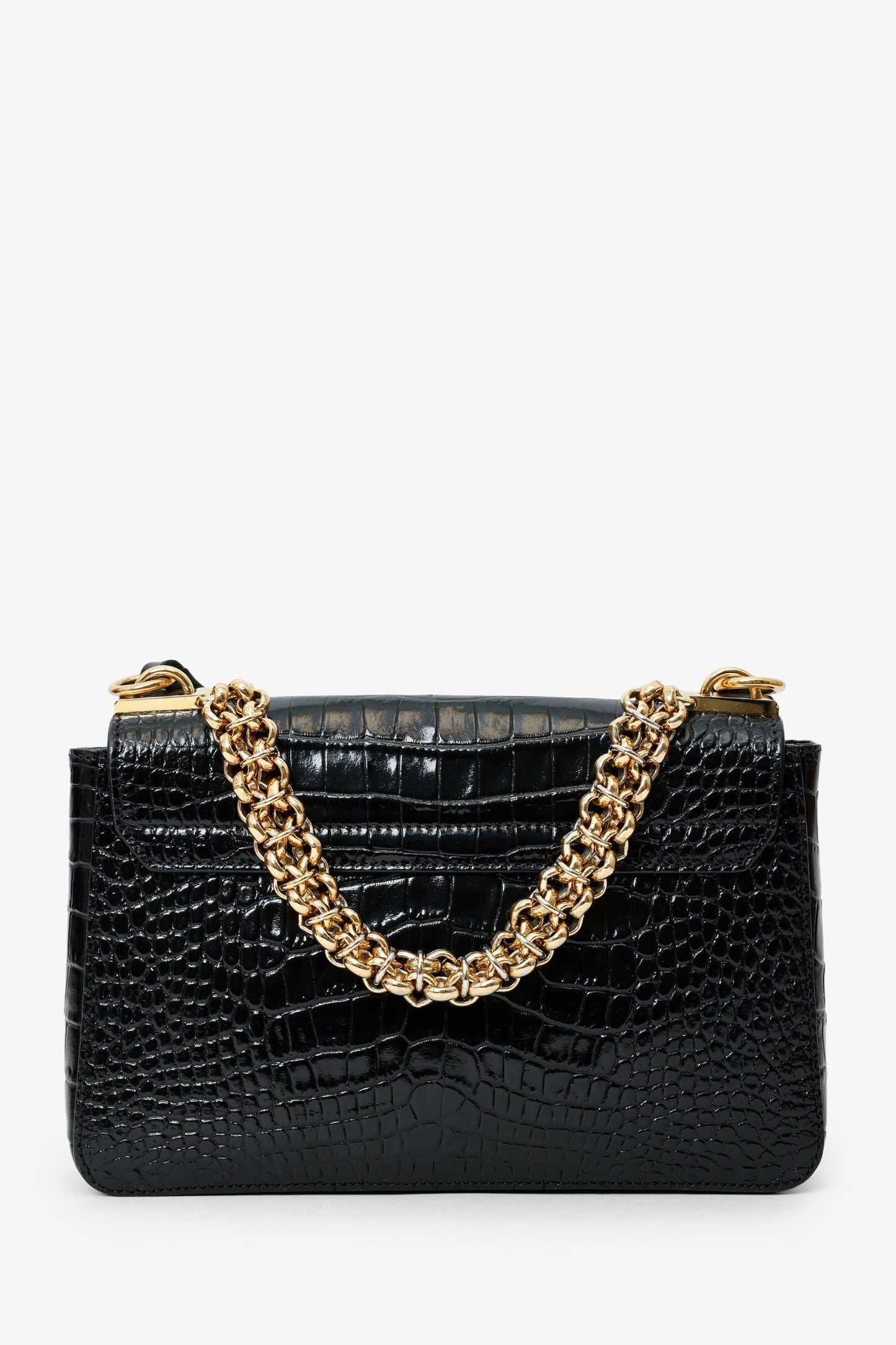 Givenchy Black Croc Embossed Crossbody
