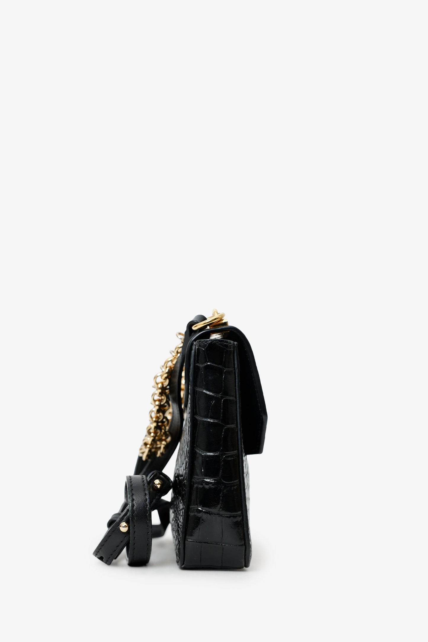 Givenchy Black Croc Embossed Crossbody