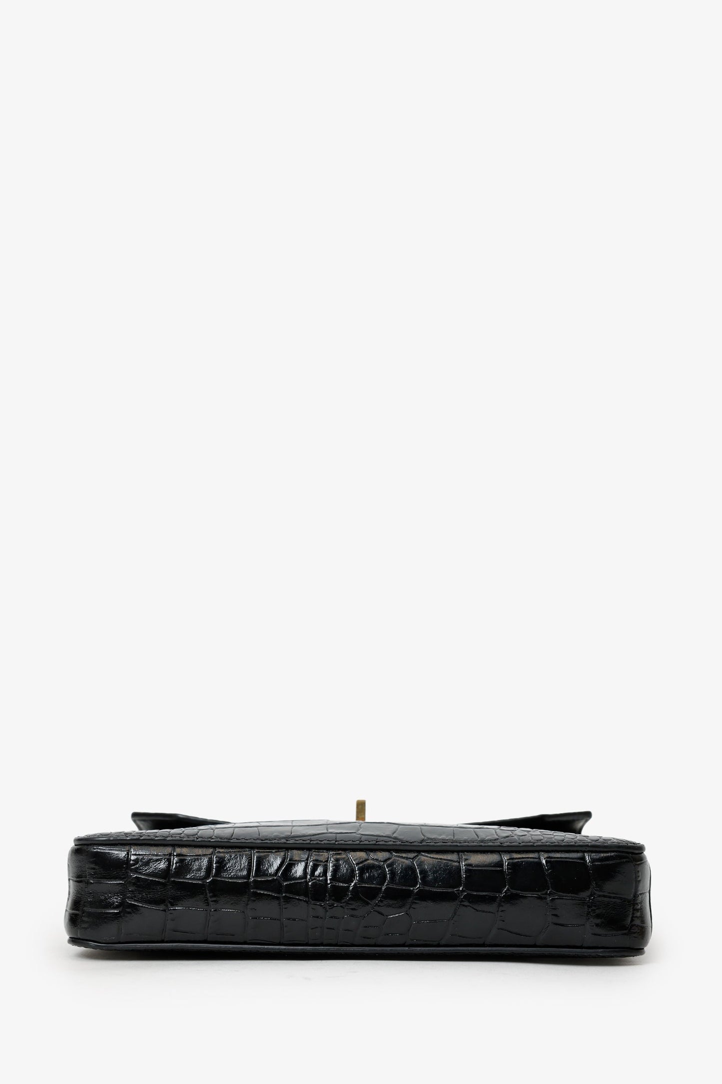 Givenchy Black Croc Embossed Crossbody
