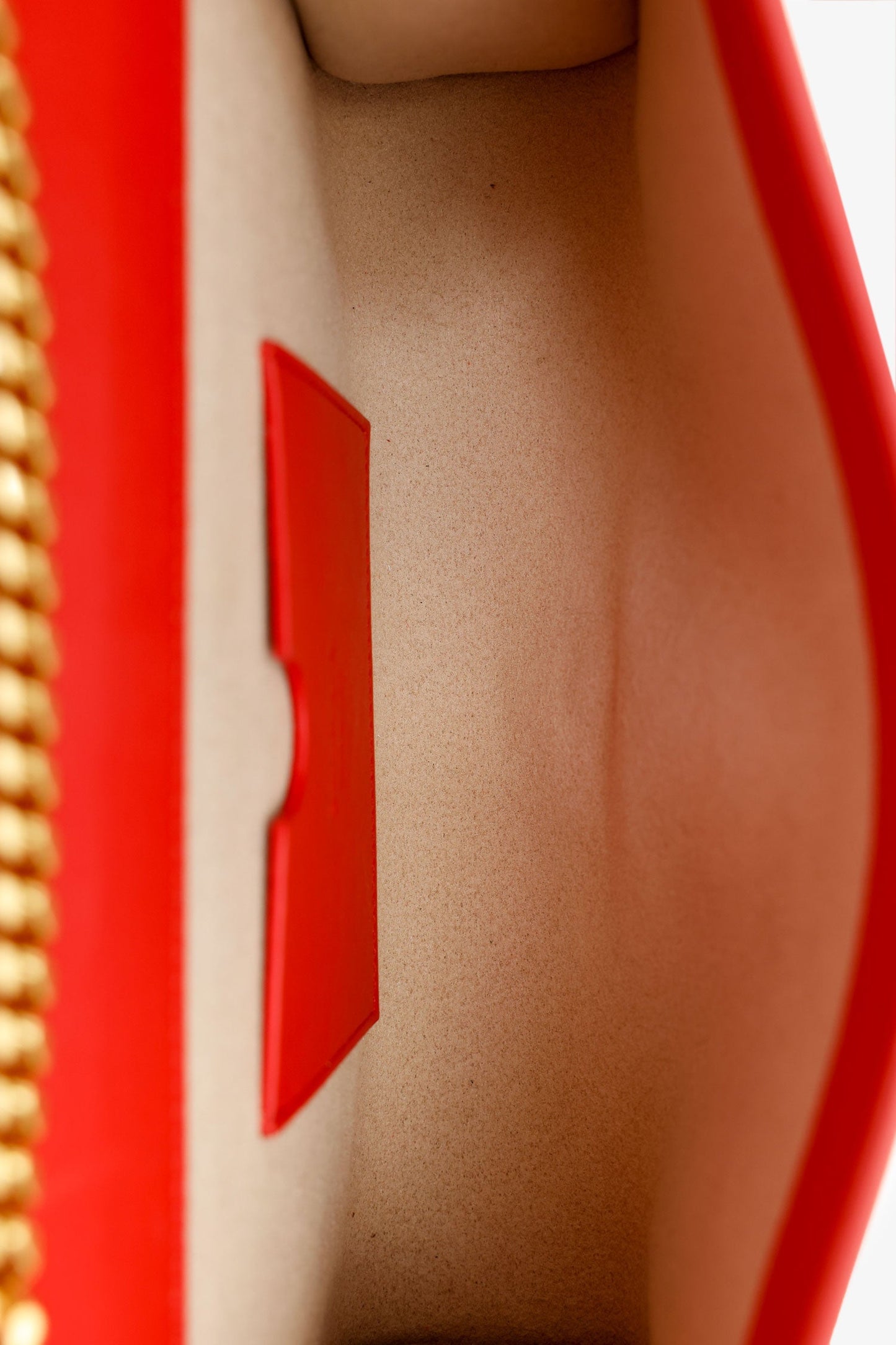 Balmain Red Leather B-Buzz Pouch 23 Crossbody Bag