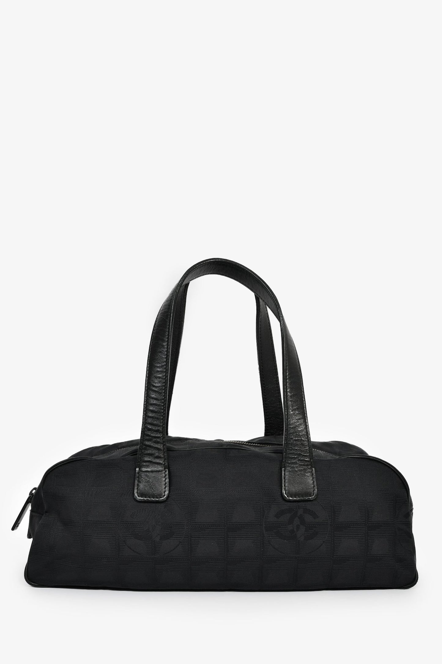 Chanel™ 2002-03 Black Nylon Travel Ligne Shoulder Bag