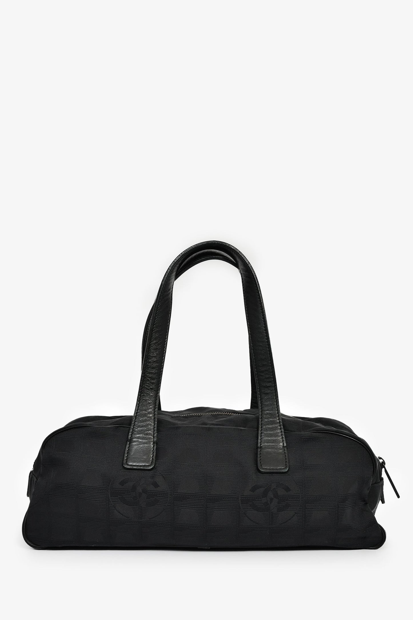 Chanel™ 2002-03 Black Nylon Travel Ligne Shoulder Bag