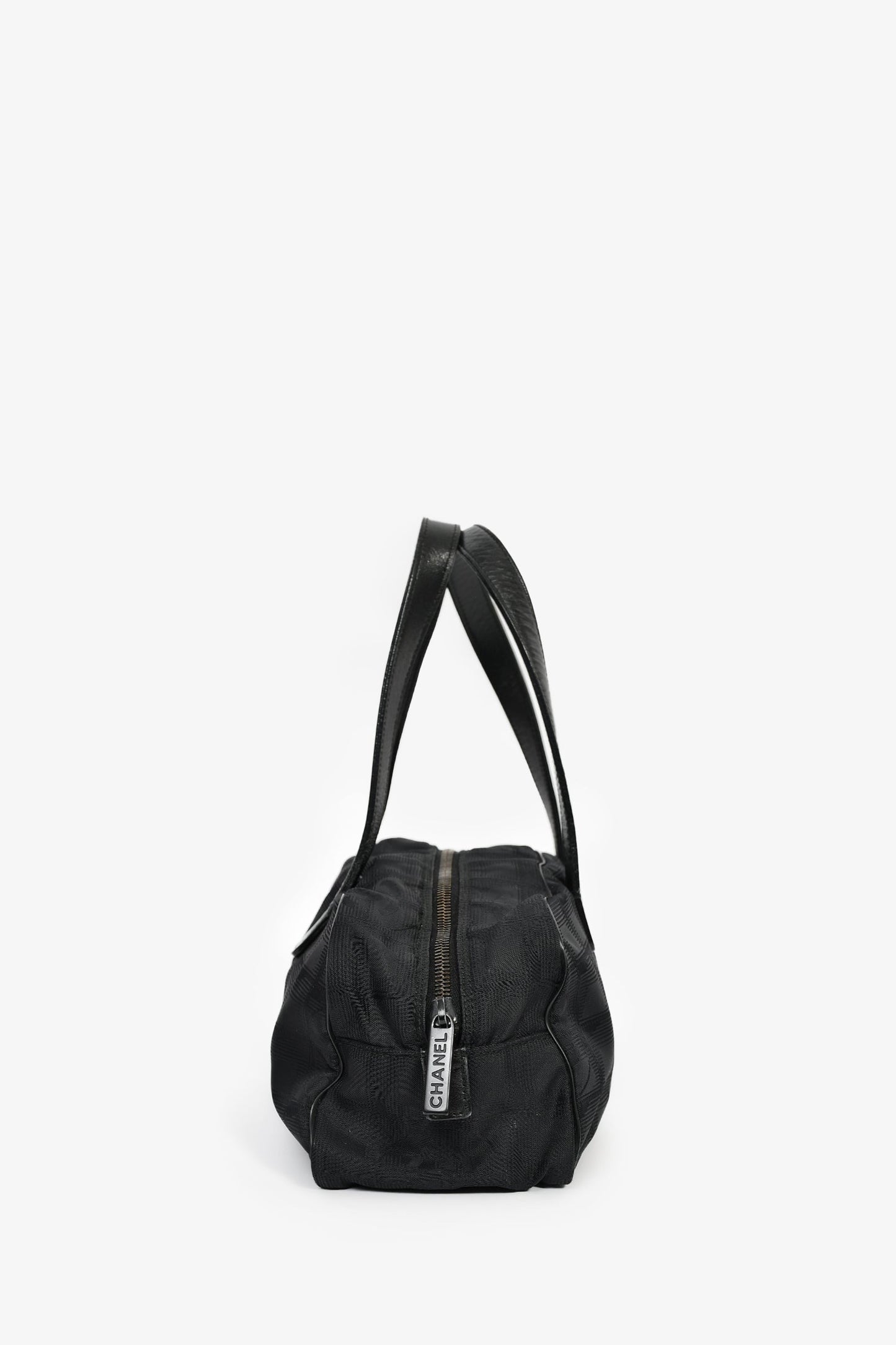 Chanel™ 2002-03 Black Nylon Travel Ligne Shoulder Bag