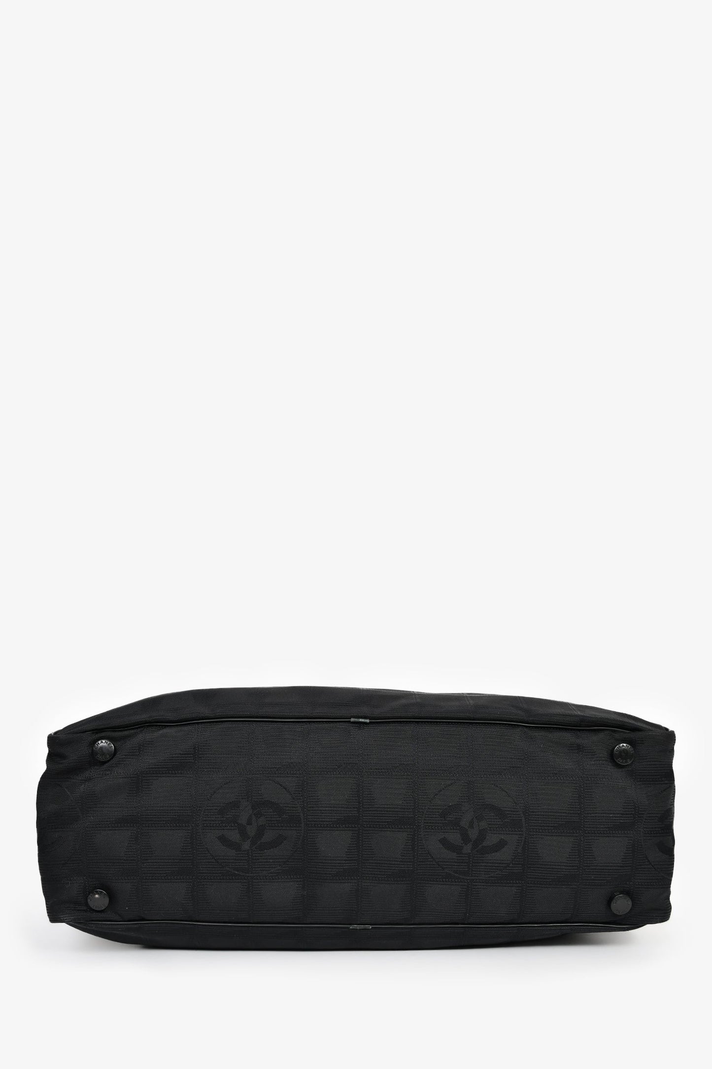 Chanel™ 2002-03 Black Nylon Travel Ligne Shoulder Bag