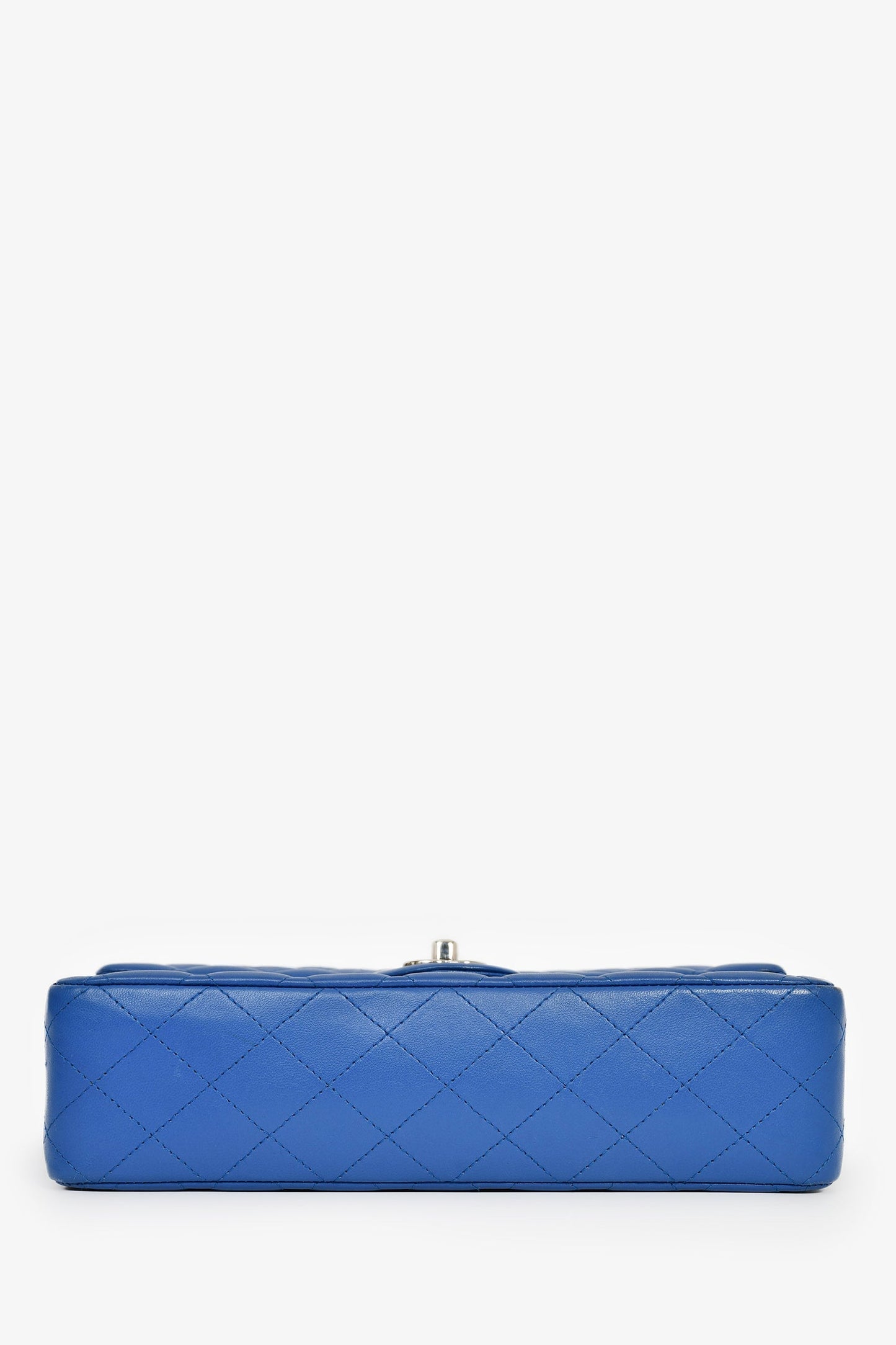 Chanel™ 2016 Cobalt Blue Lambskin Medium Double Flap Shoulder Bag SHW