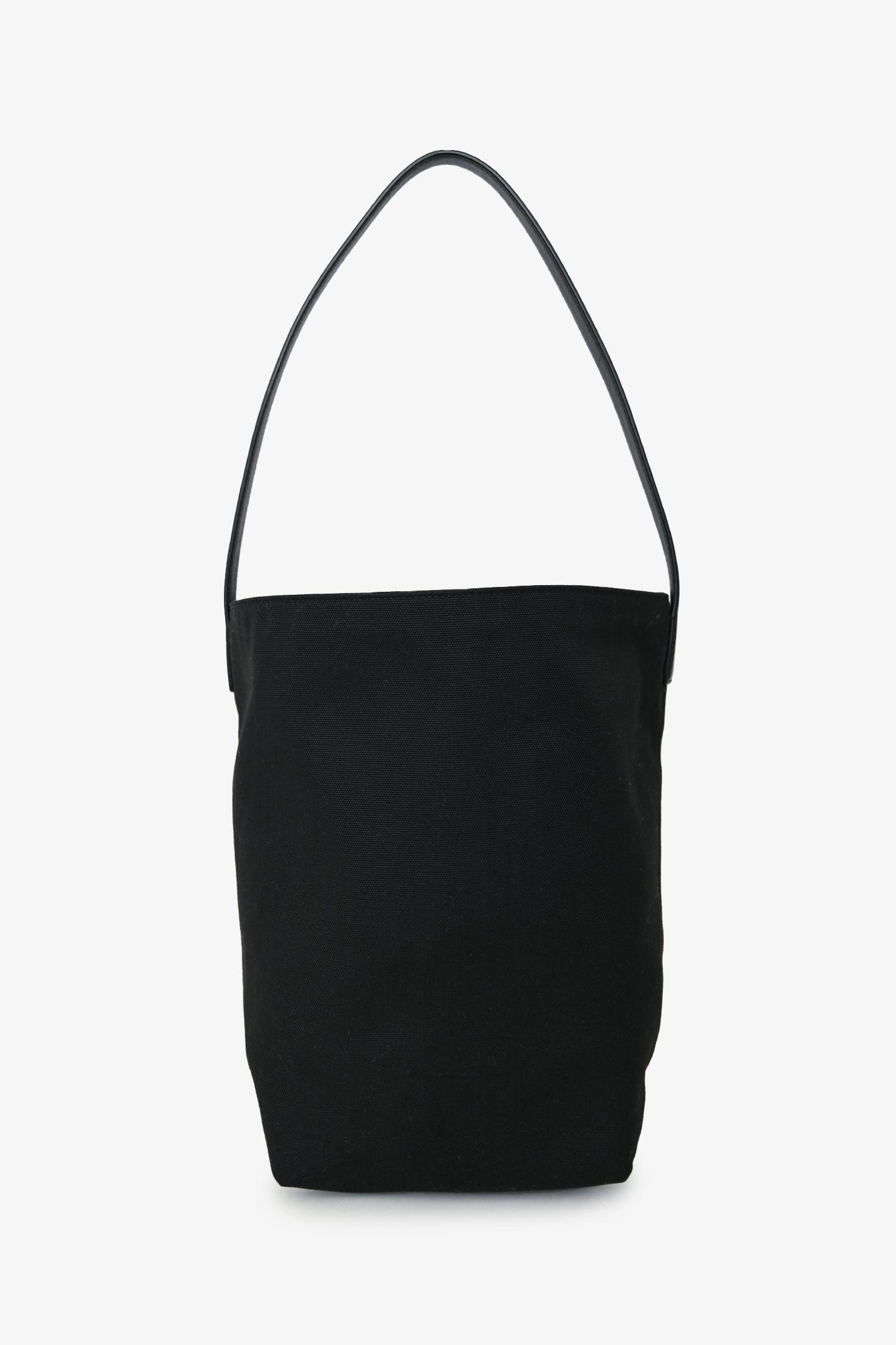 The Row Black Canvas/Leather 'N/S Park' Medium Tote Bag