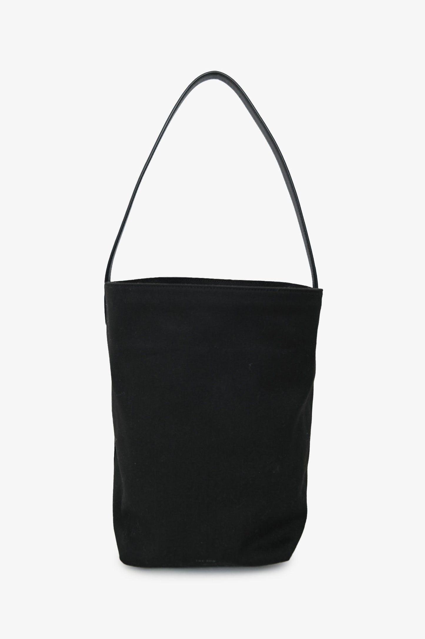 The Row Black Canvas/Leather 'N/S Park' Medium Tote Bag