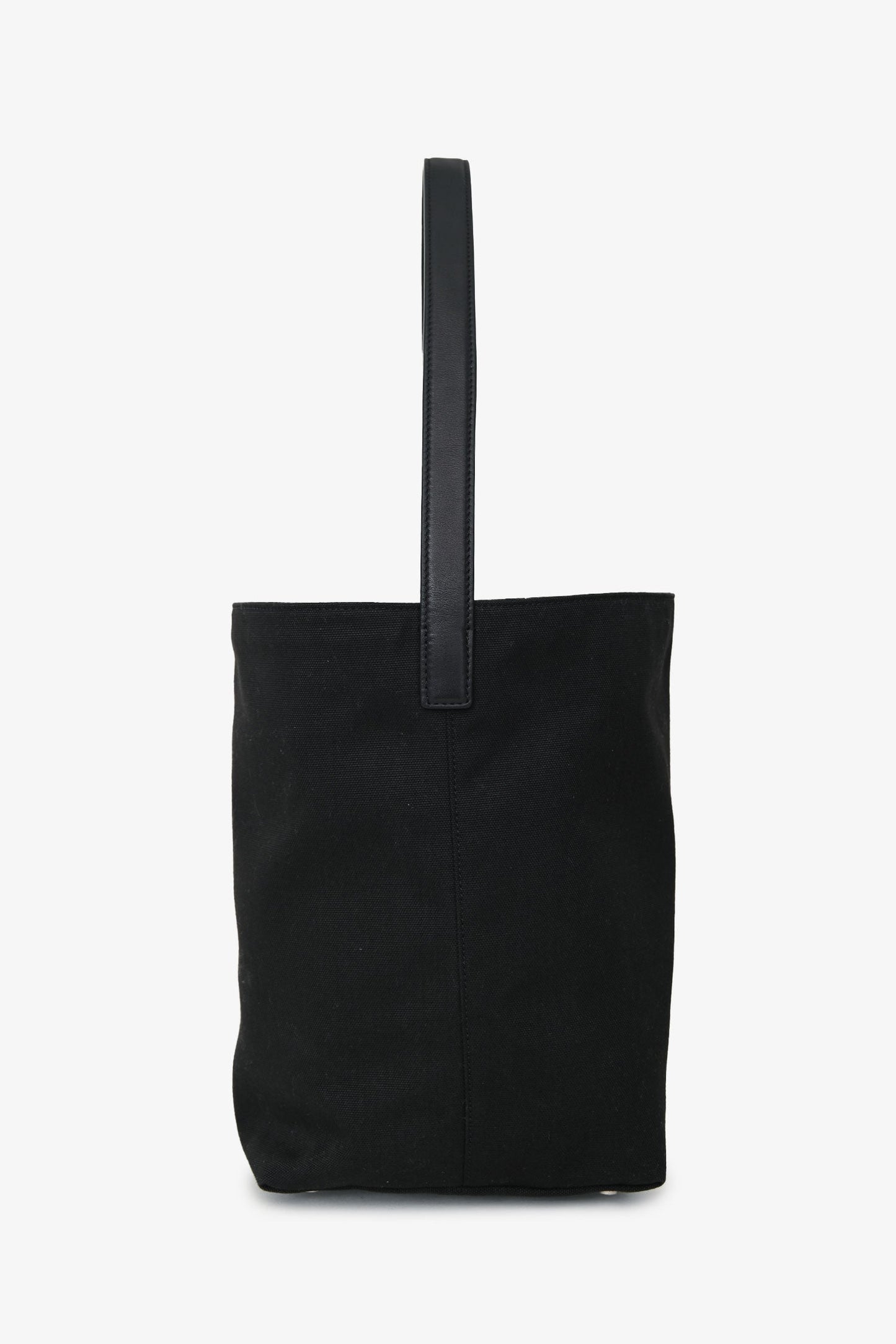 The Row Black Canvas/Leather 'N/S Park' Medium Tote Bag