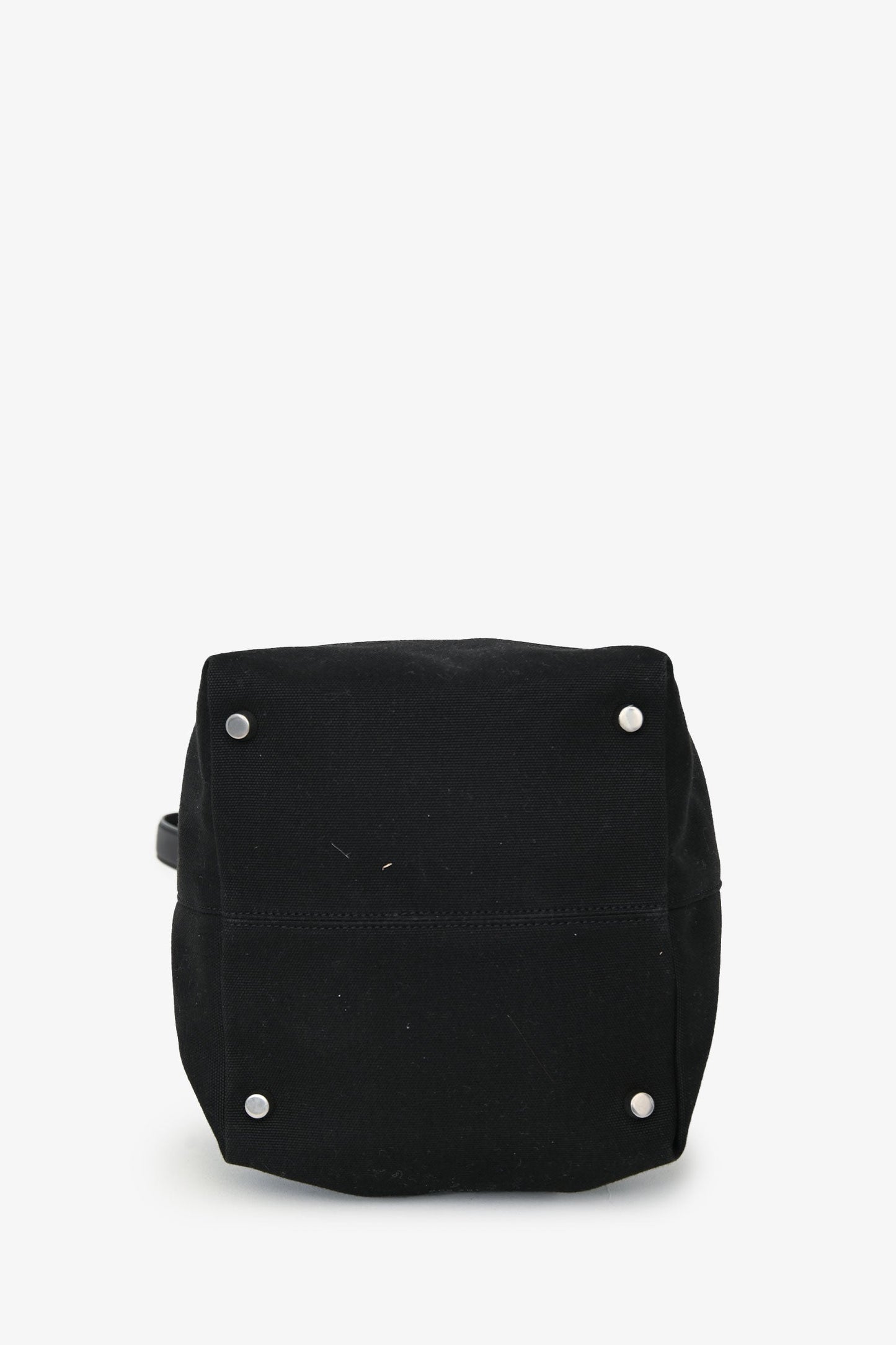 The Row Black Canvas/Leather 'N/S Park' Medium Tote Bag