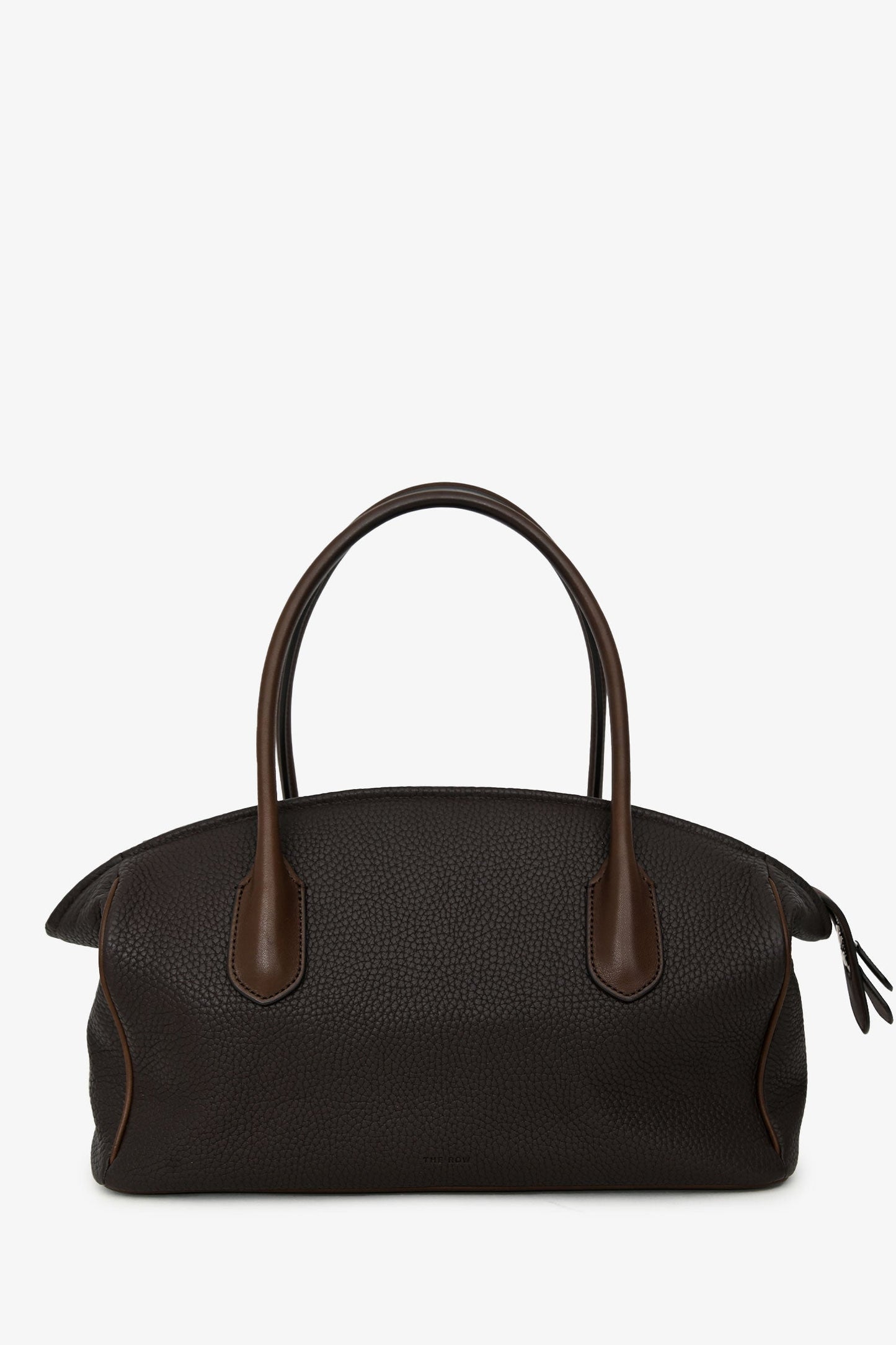 The Row Dark Brown Calf Leather 'Ewa' Leather Top Handle Bag