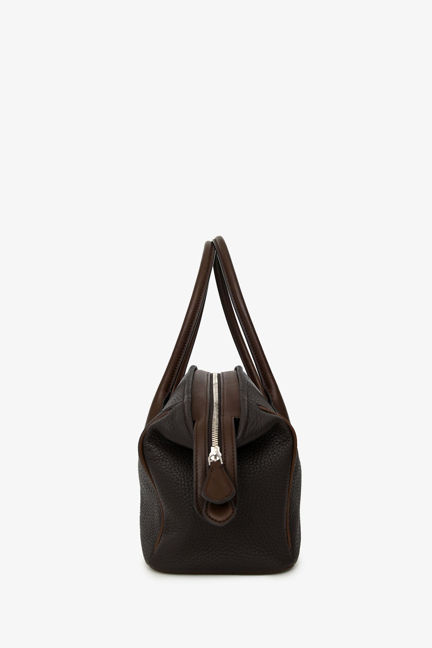 The Row Dark Brown Calf Leather 'Ewa' Leather Top Handle Bag