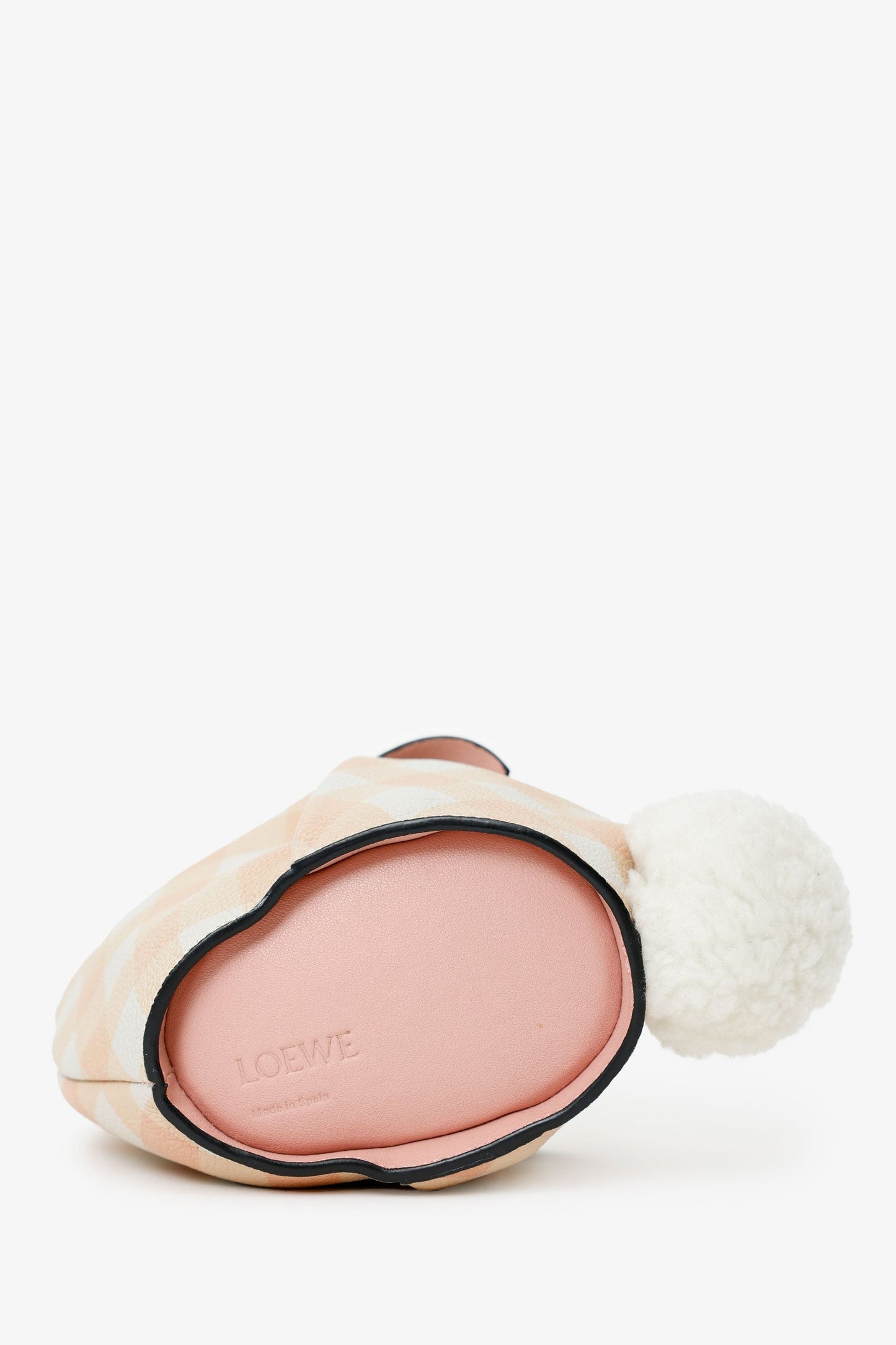 Loewe 2018 Pink/White Gingham Leather Bunny Crossbody Bag