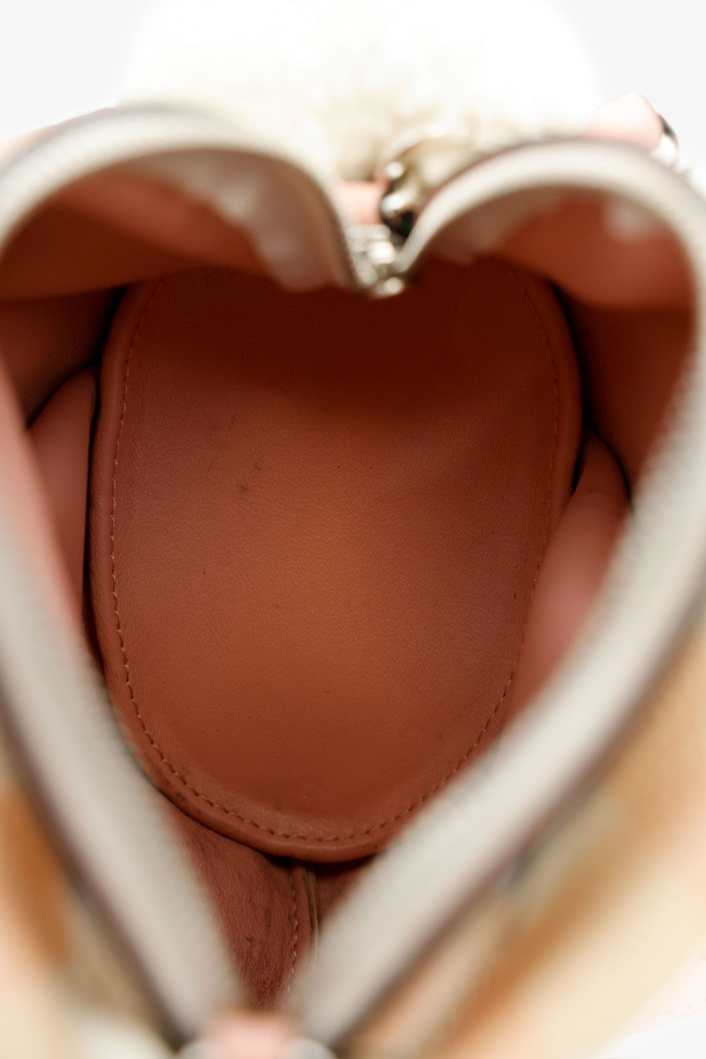 Loewe 2018 Pink/White Gingham Leather Bunny Crossbody Bag